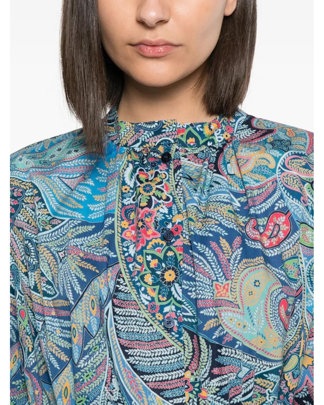 Etro Blue Long Chemisier Dress