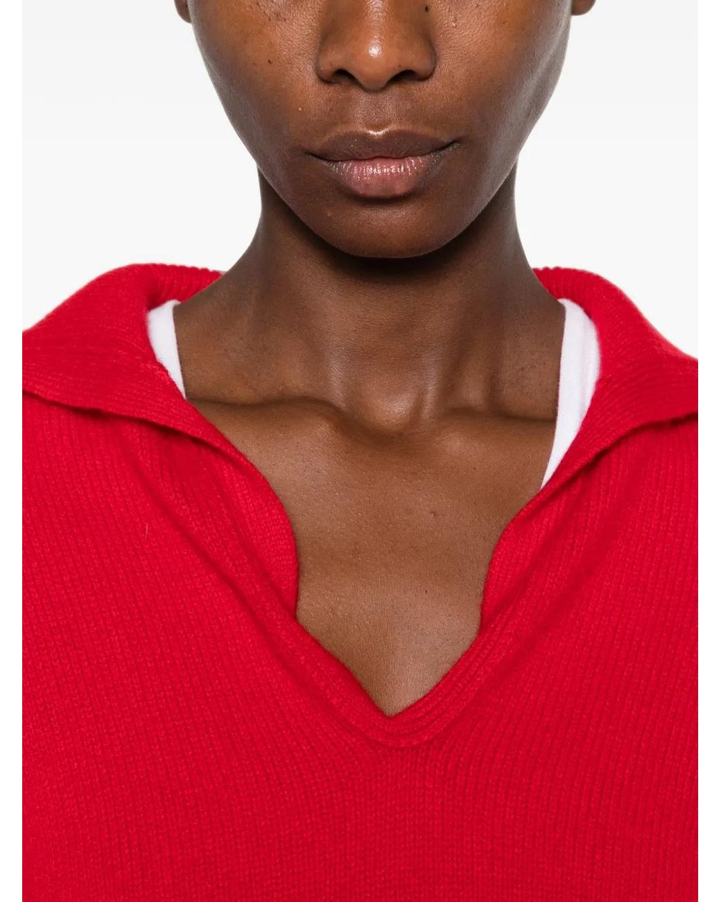 Barena Red Spread-Collar Sweater