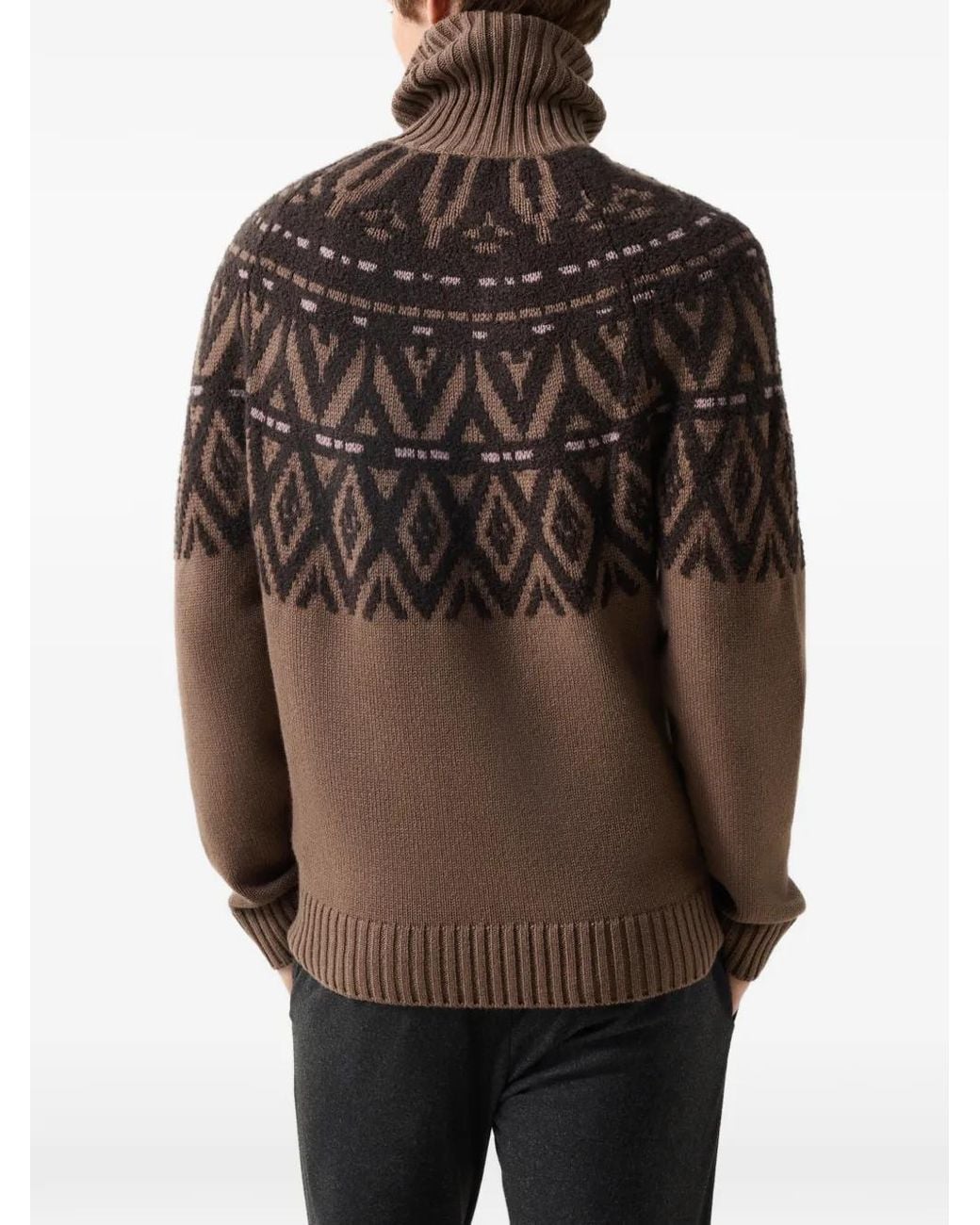 Bogner Brown Roxter Roll-Neck Sweater for men