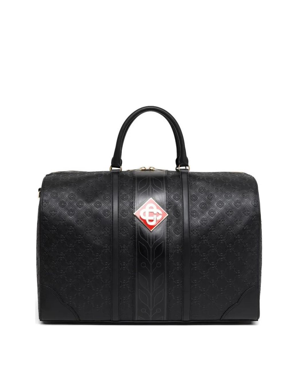 Casablanca Black Embossed Duffel Bag for men