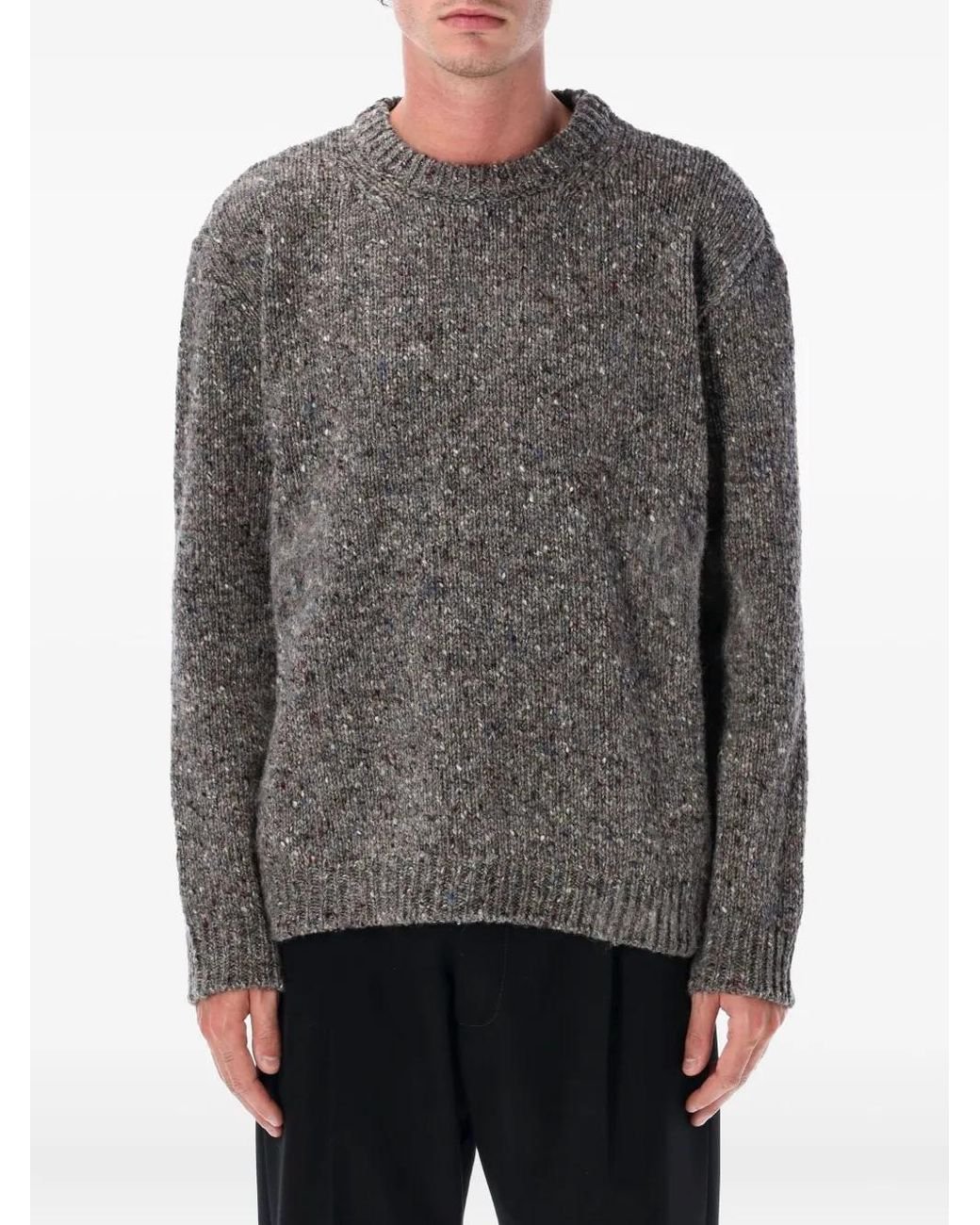 トップス Maison Margiela Crew Neck Knit Grey Maison Margiela Crew-Neck Sweater in Grey for Men | Lyst UK