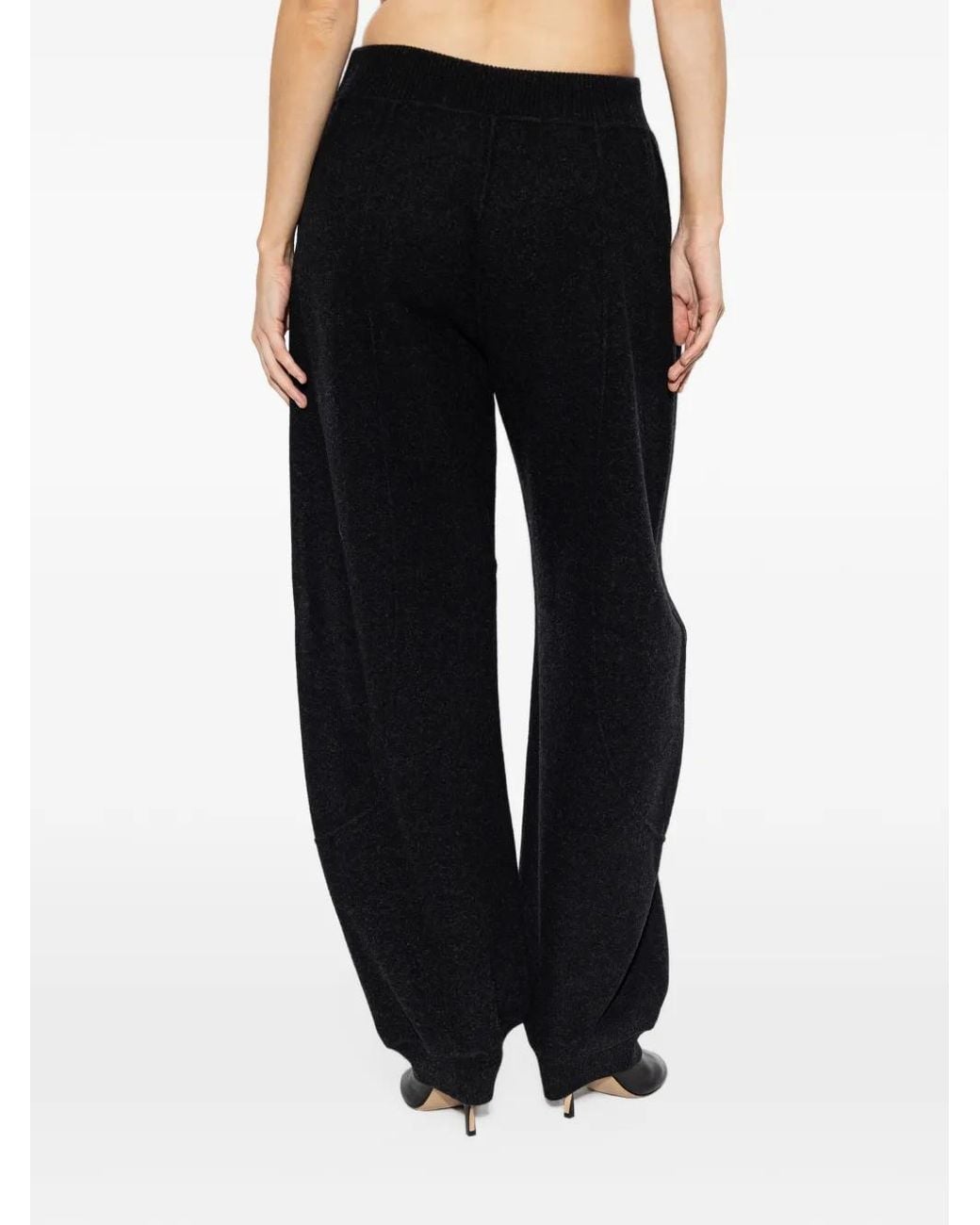 Max Mara Black Wool And Cashmere Jogging Trousers