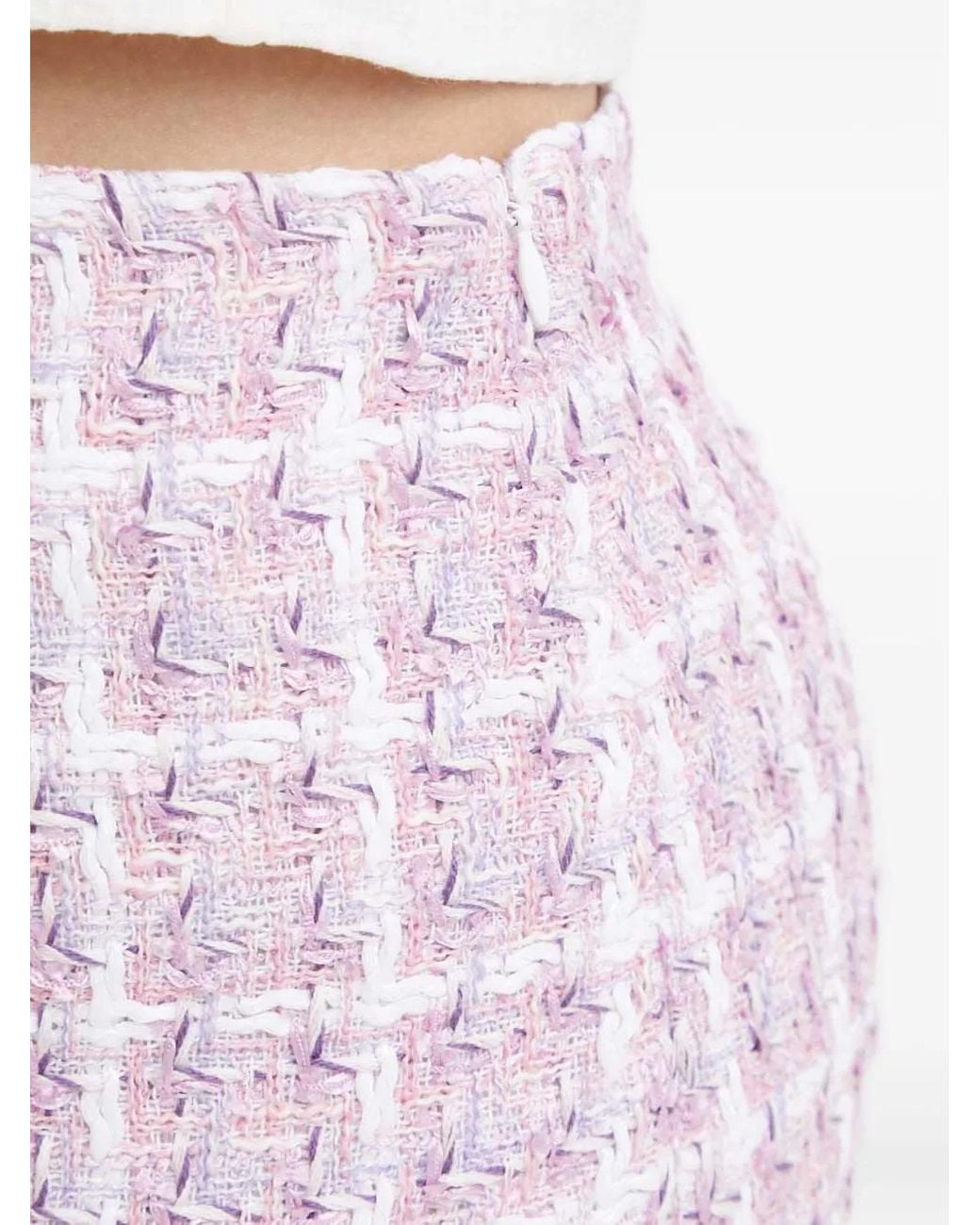 IRO Purple Galeni Tweed Mini Skirt