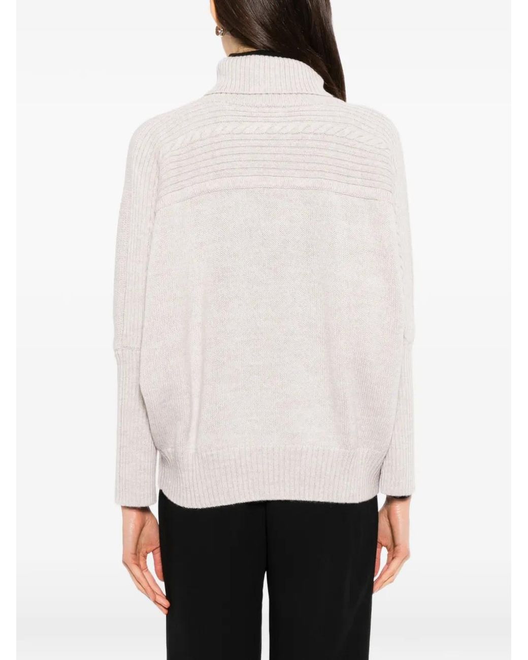 COTEMP White Button-Neck Ribbed-Knit Jumper