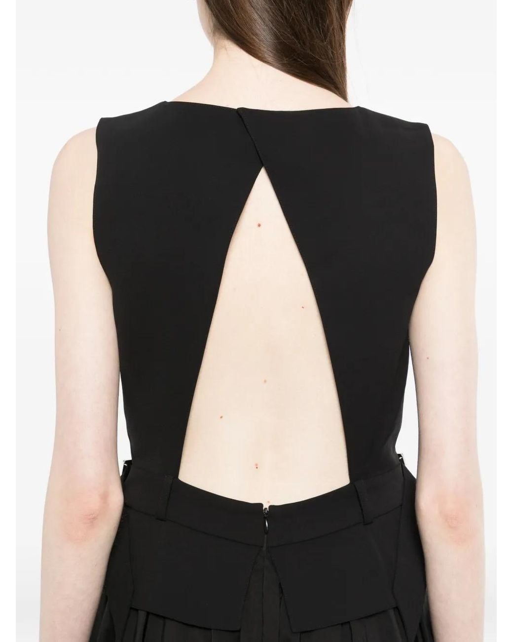 Vestido Midi Con Detalle De Cinturón Karl Lagerfeld de color Black