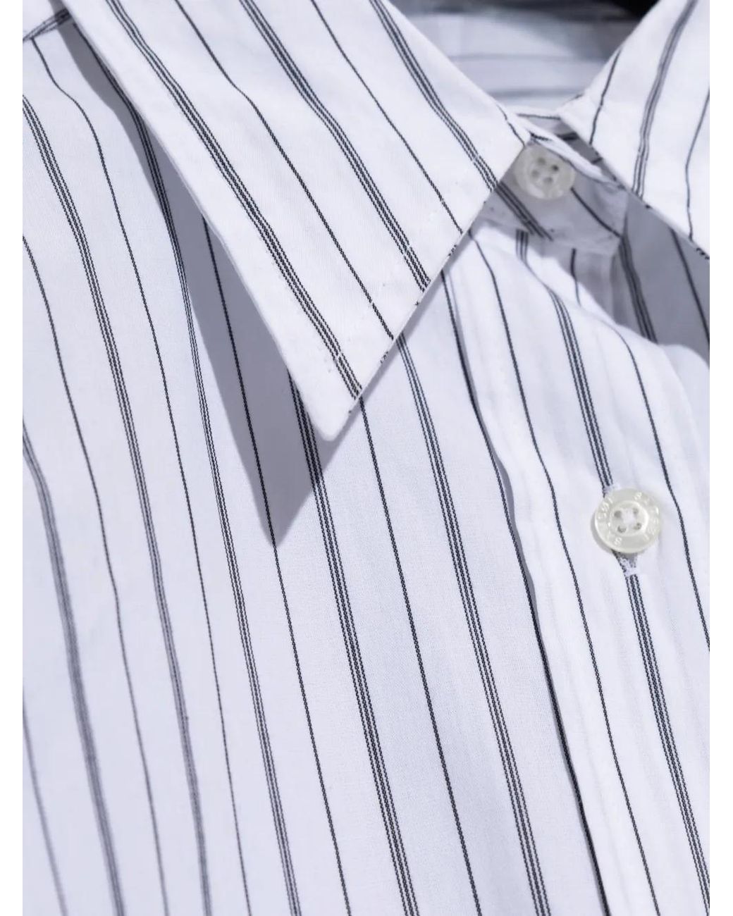 Samsøe & Samsøe White Striped Button-Down Shirt