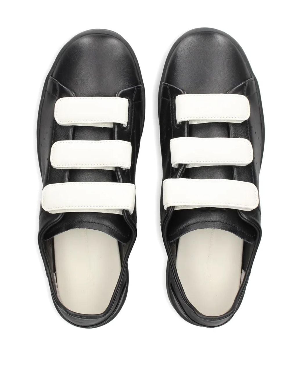 Y-3 Black Leather Strap Sneakers