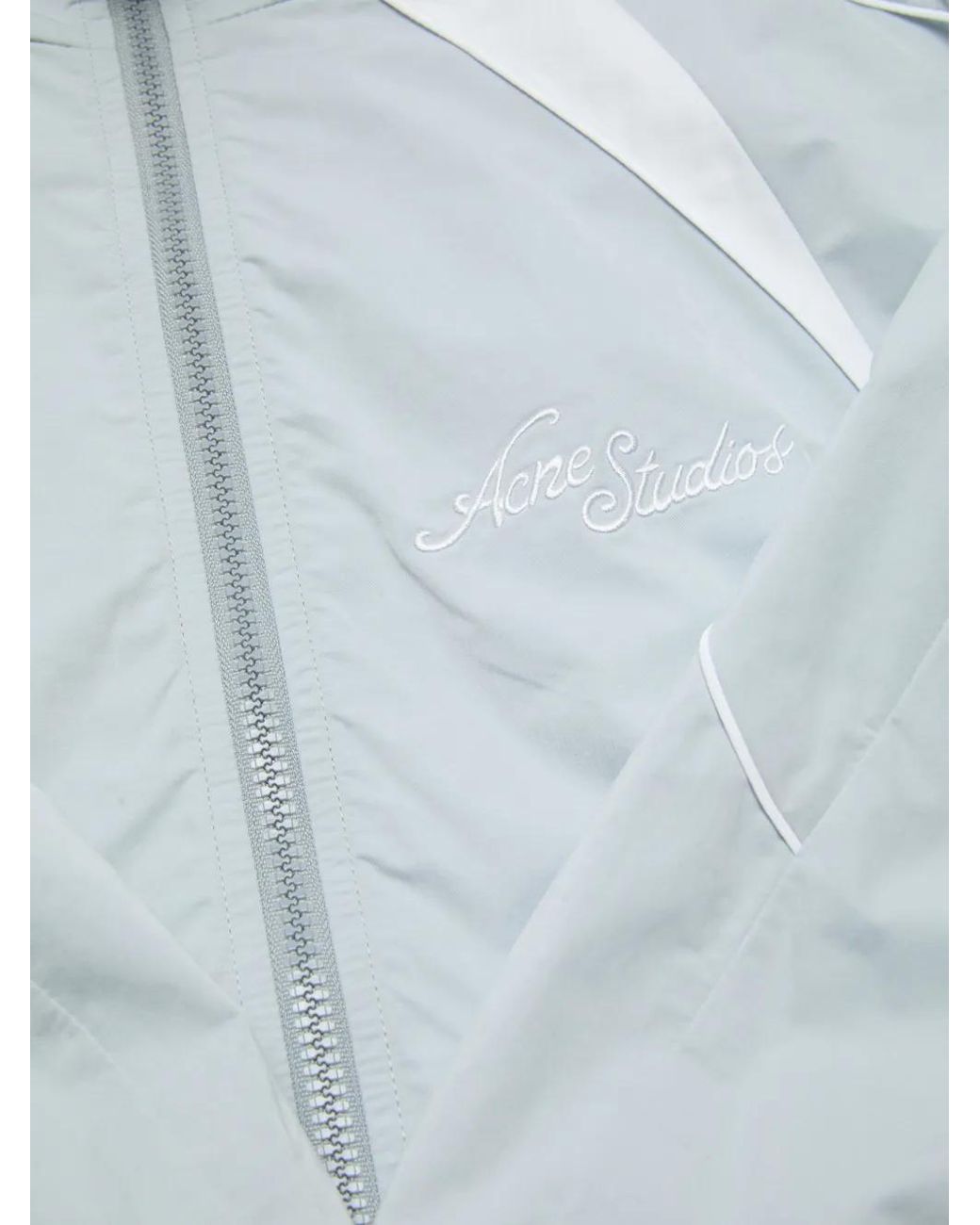 Acne Blue Logo-Embroidered Panelled Jacket for men