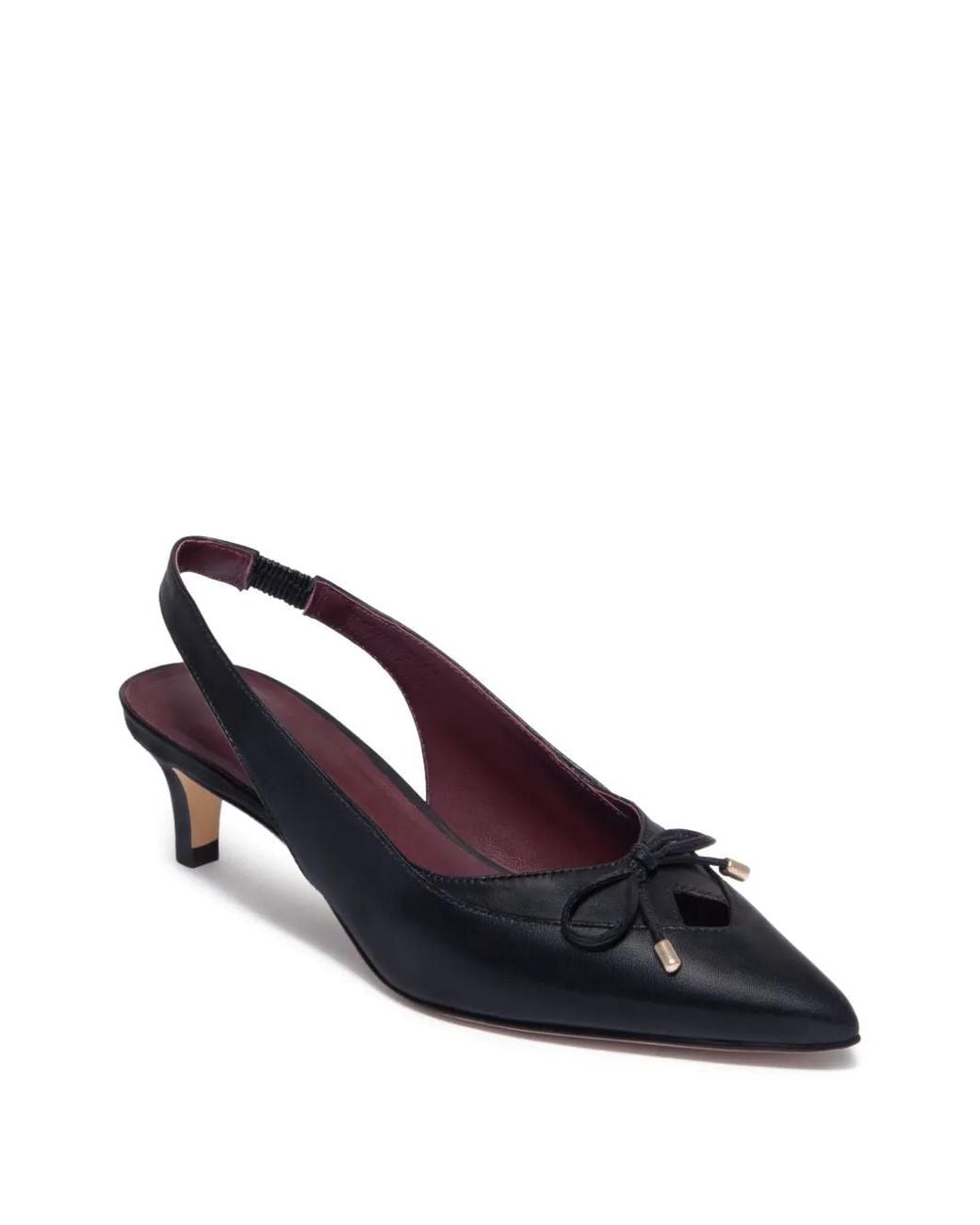 Bernardo Blue Misha Pointed-Toe Bow Pumps