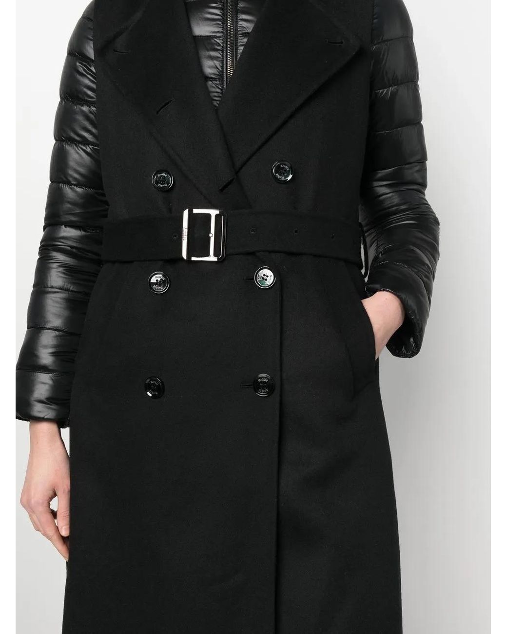 Moorer Black Double-Layer Padded Coat