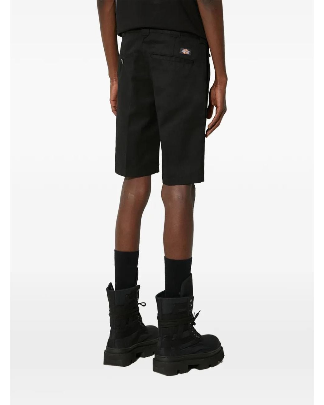 Dickies Black Logo-Patch Shorts for men