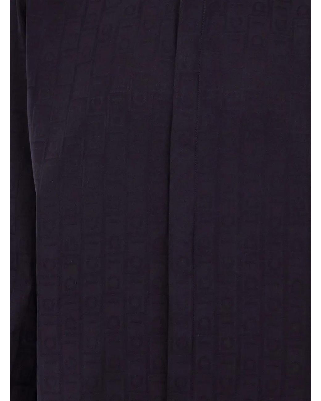 Ferragamo Blue Monogram Sport Shirt for men