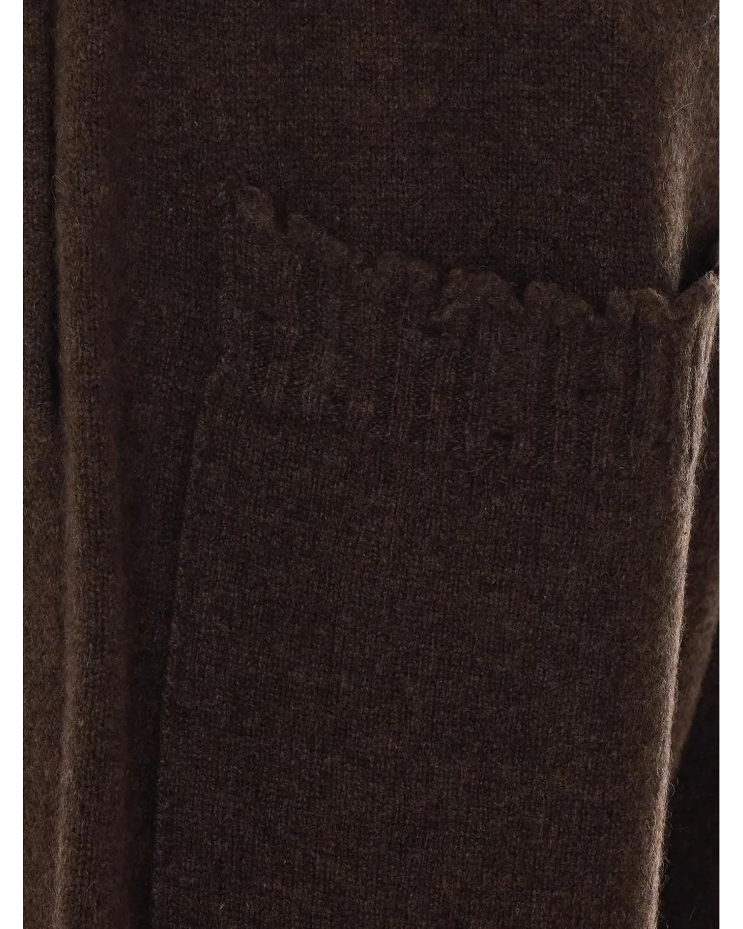 Uma Wang Brown Drawstring-Waist Frayed-Edge Trousers