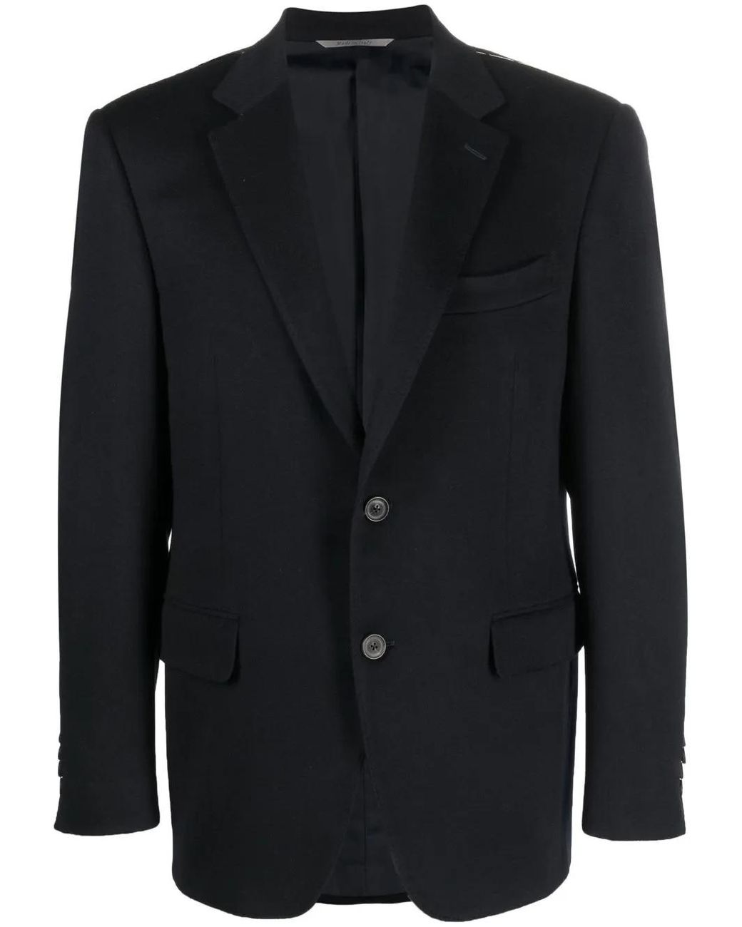 Canali Black Single-Breasted Cashmere Blazer for men