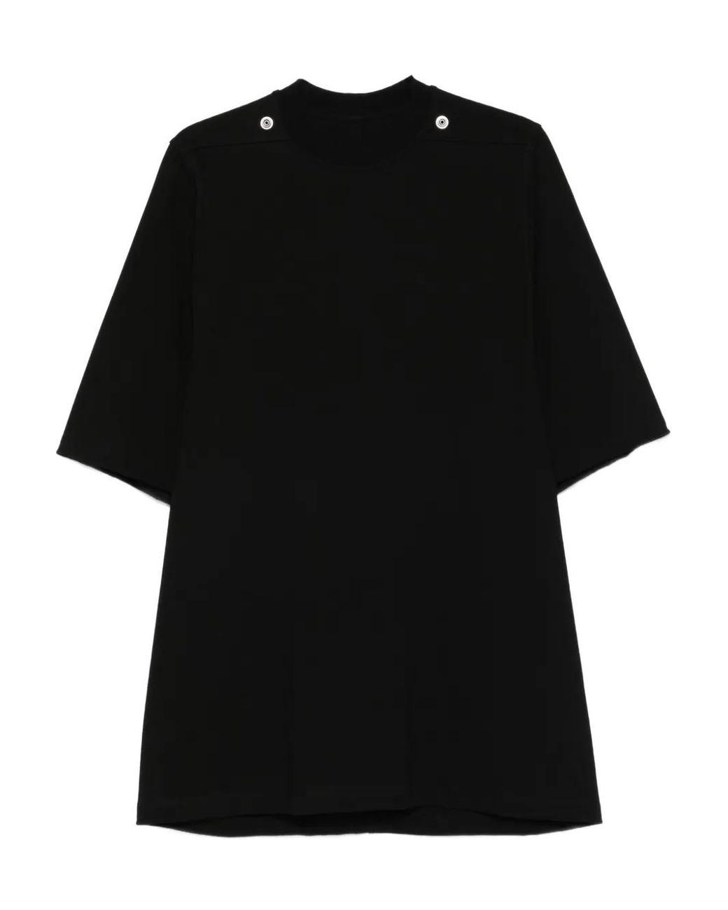 Rick Owens Black Stud-Detailed Organic Cotton T-Shirt for men