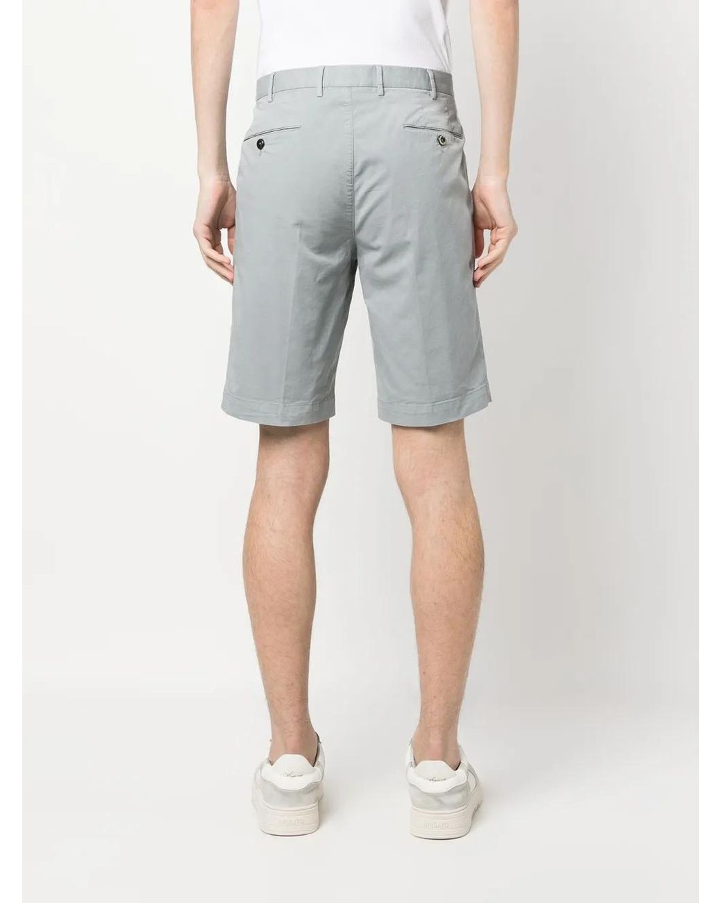PT Torino Gray Knee-Length Bermuda Shorts for men