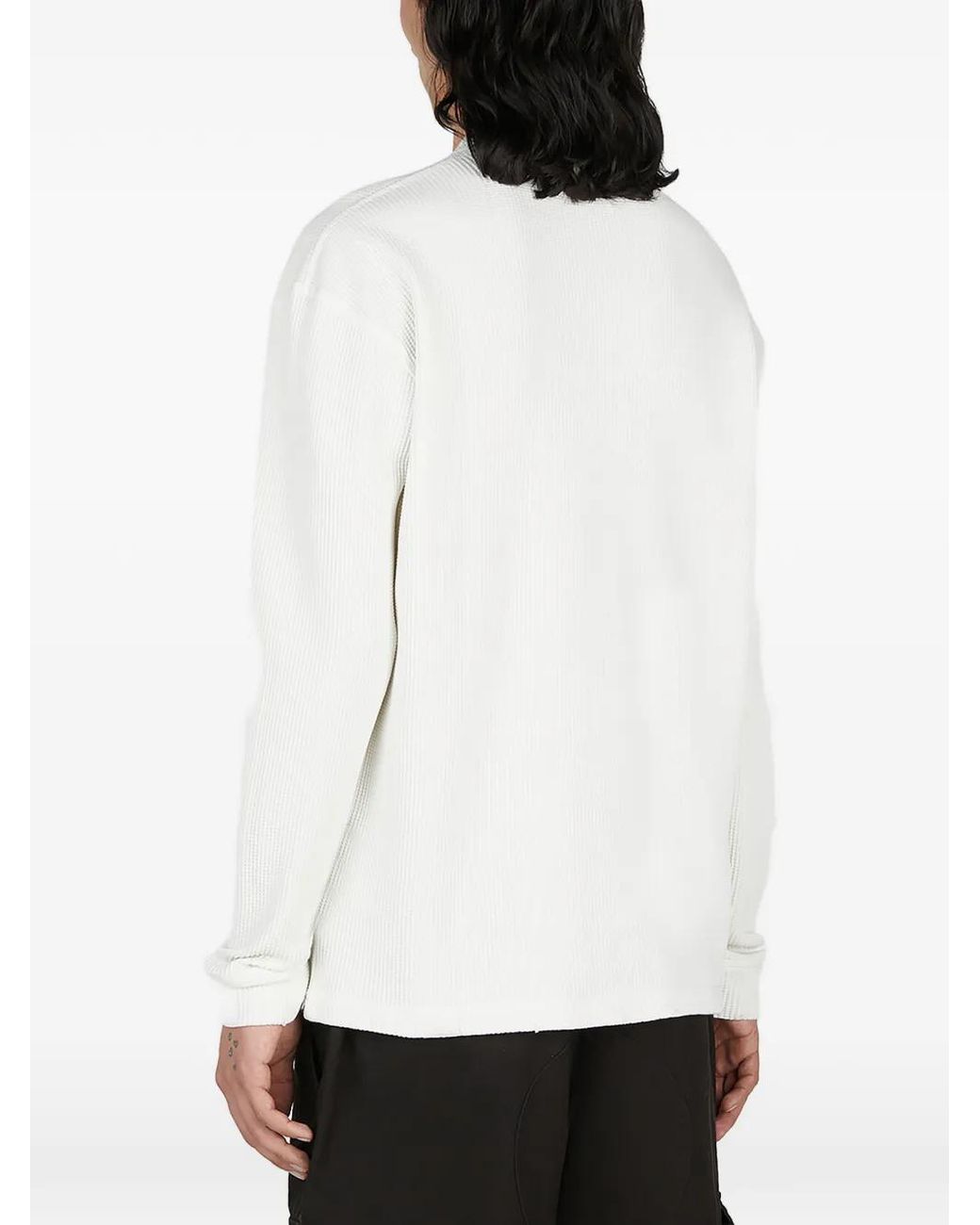 Guess White Cotton Sweater for men