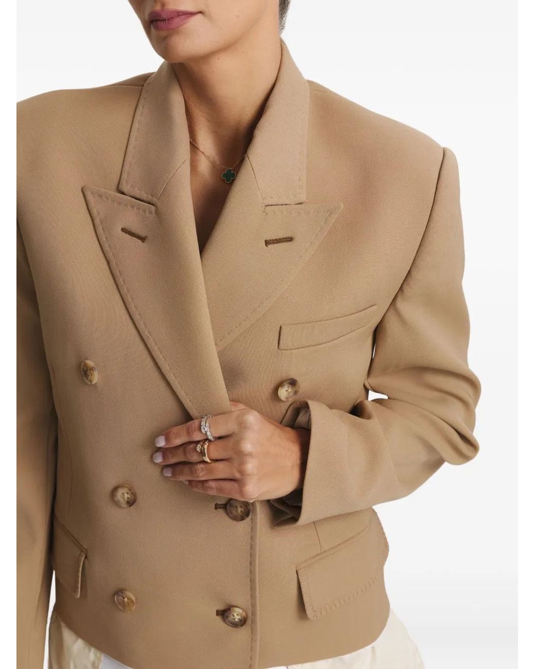 CuAnna Natural Margie Double-Breasted Jacket