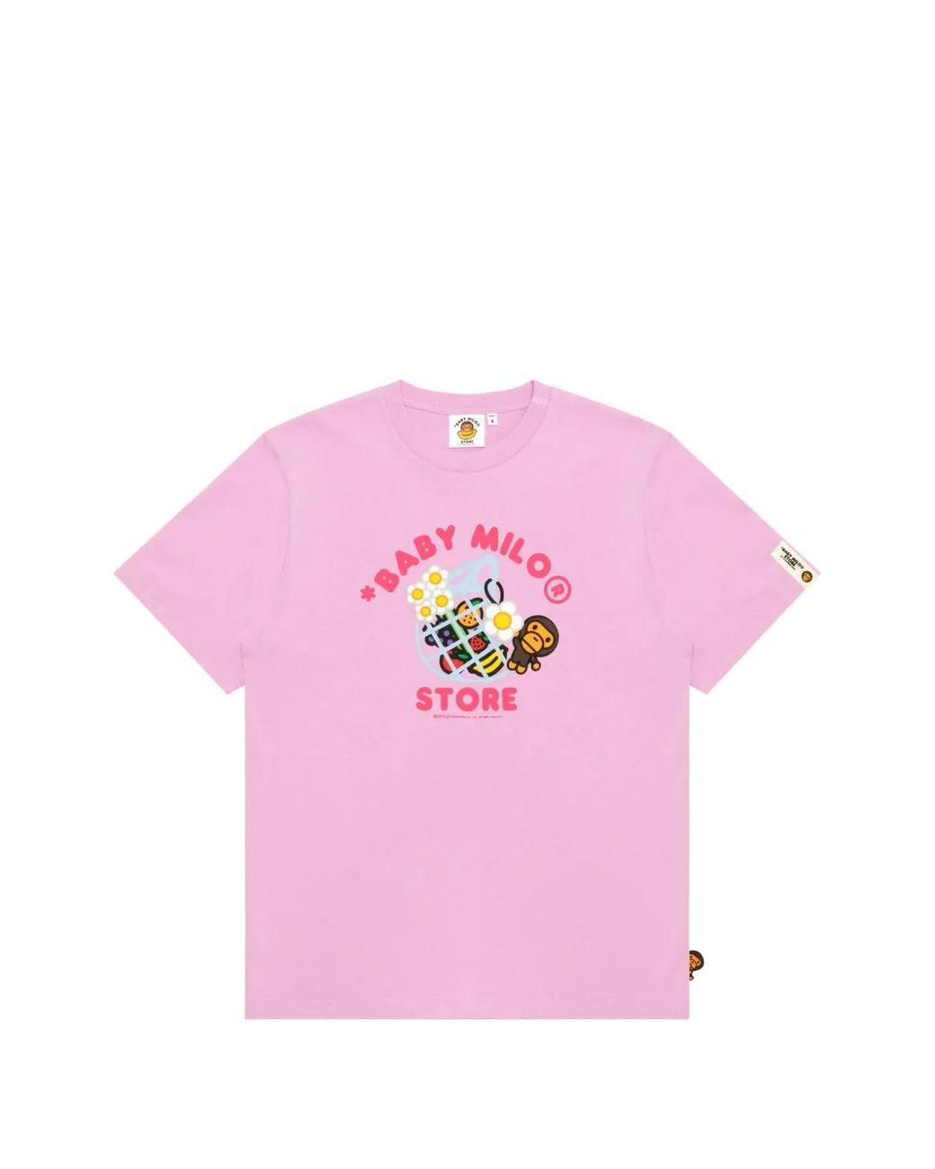 *BABY MILO® STORE BY *A BATHING APE® Pink Graphic-Print T-Shirt