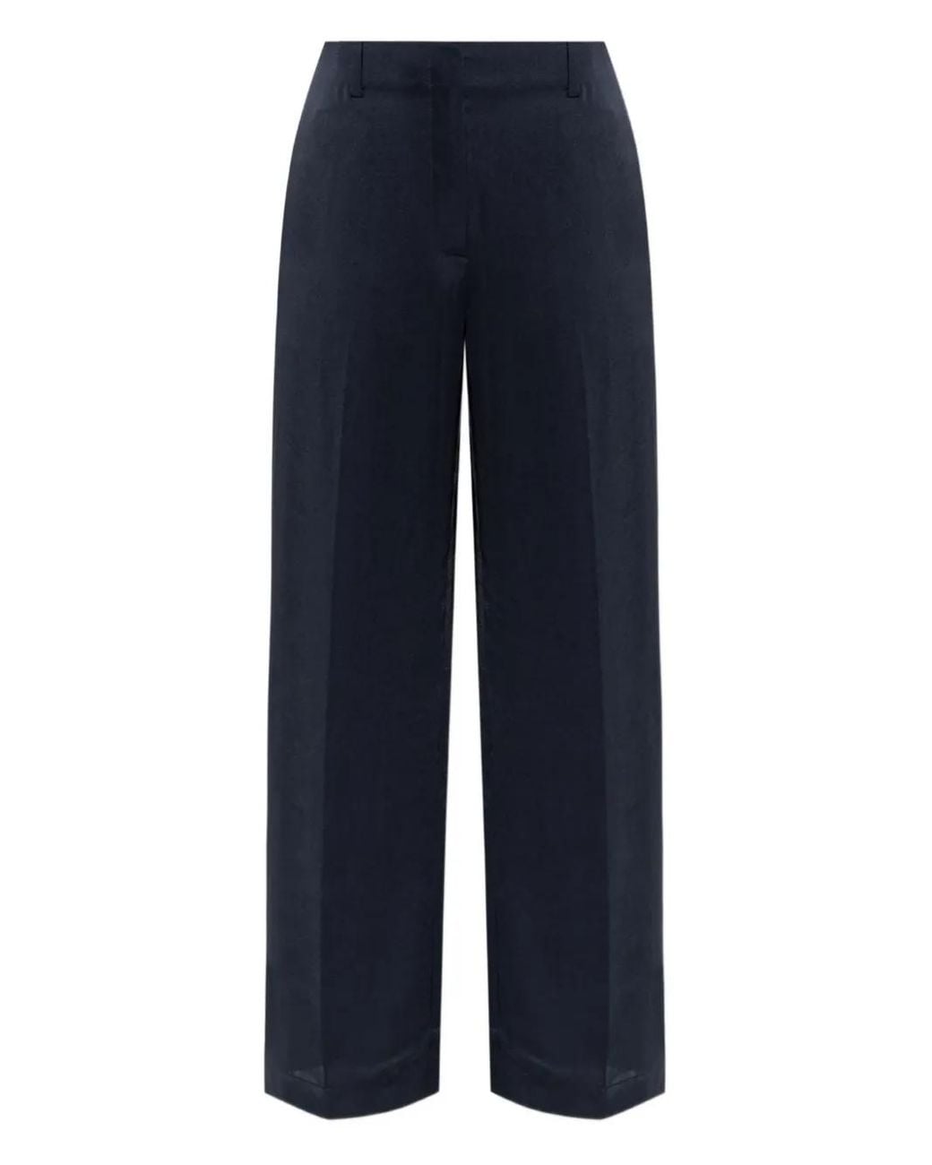 Theory Blue Satin Tailored Trousers