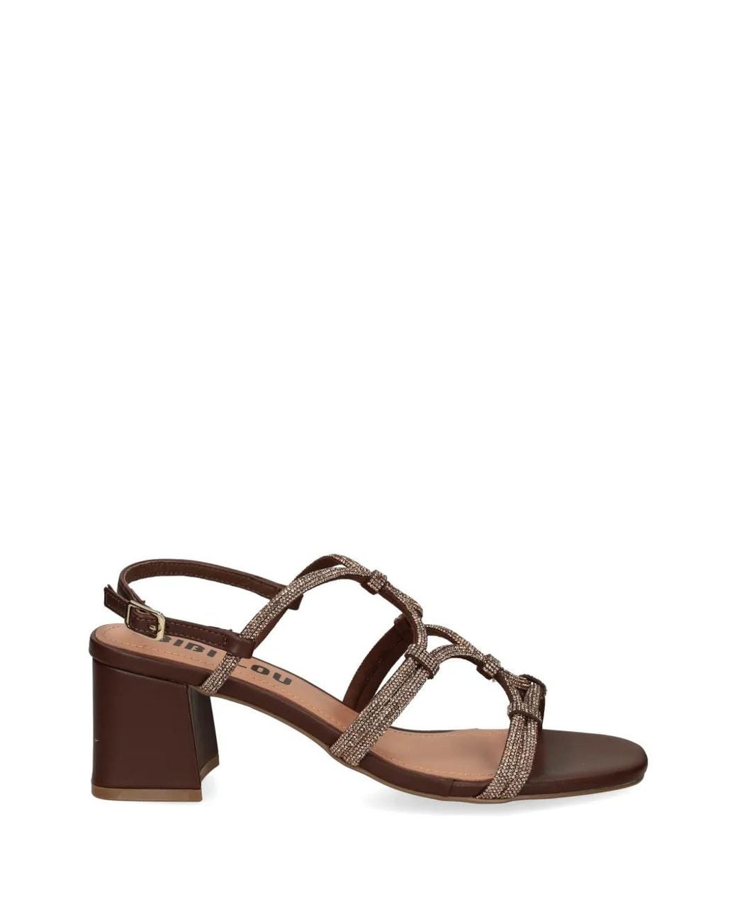 Bibi Lou Brown Quail Knotted Strap Sandals