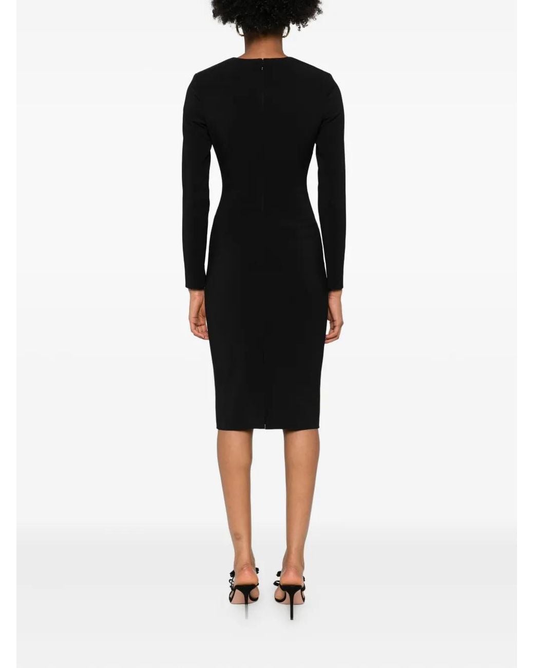 Elisabetta Franchi Black Midi Dress
