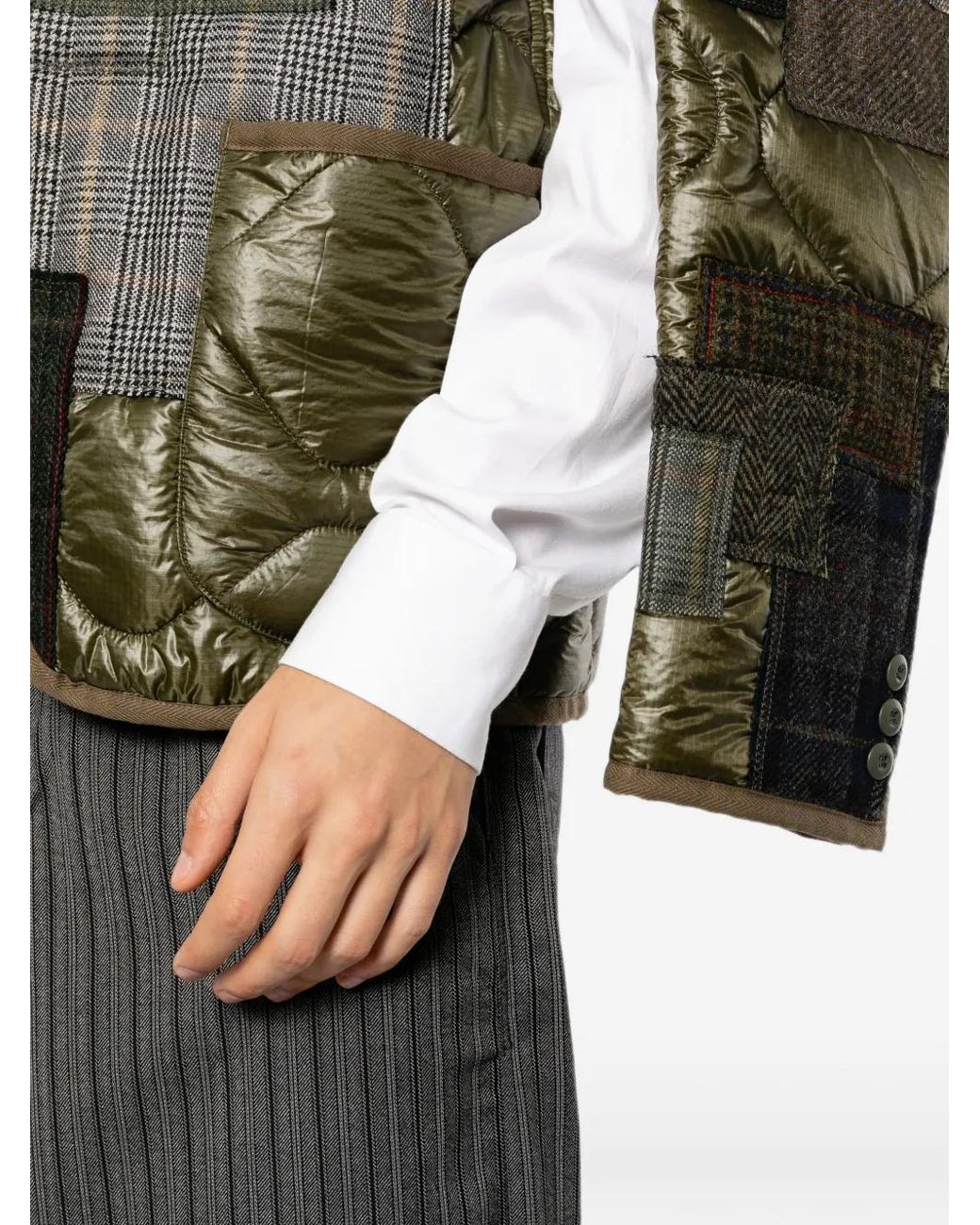 Junya Watanabe Green Blazer Matelassé J019 for men