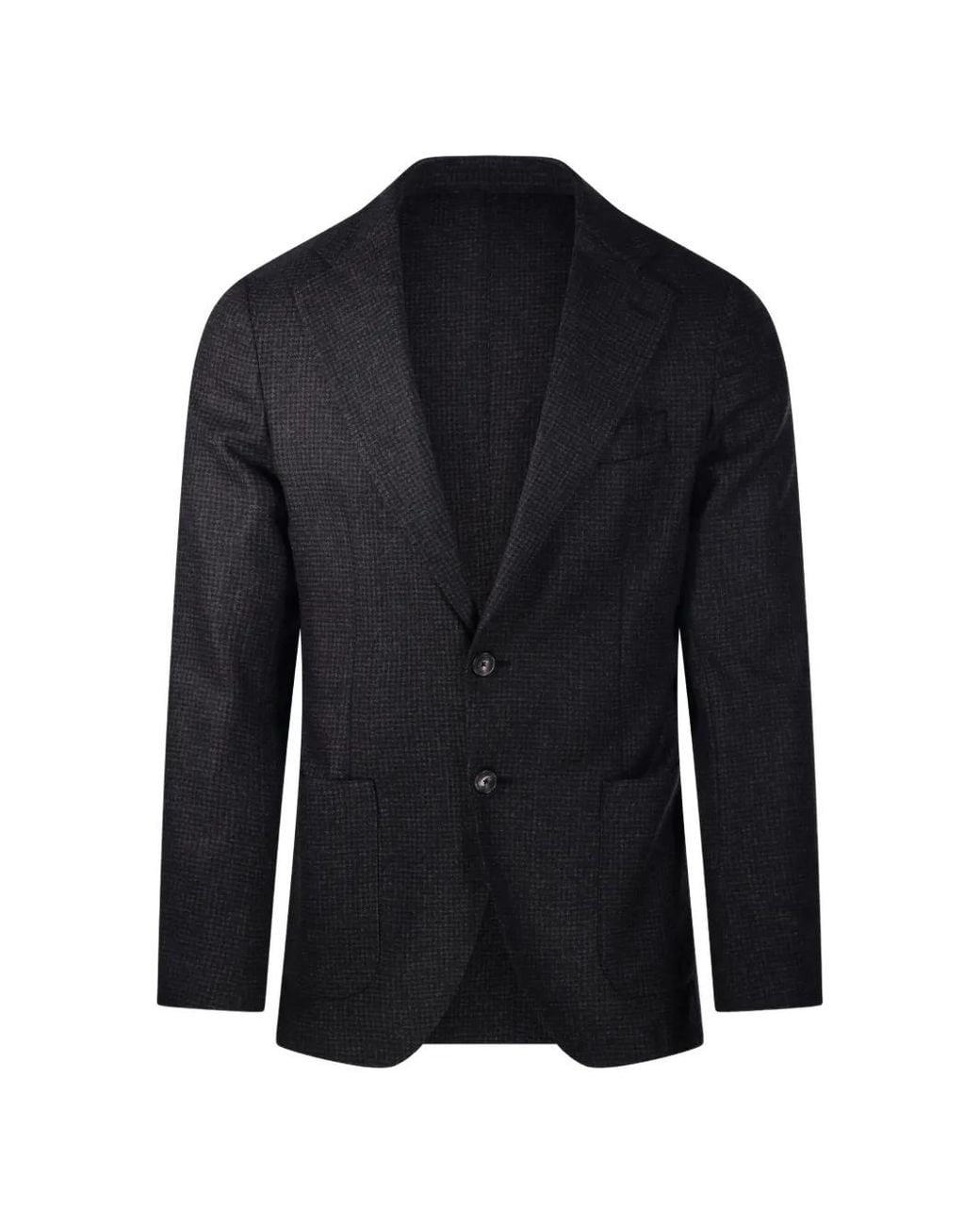 Santaniello Blue Front-Pocket Button Blazer for men