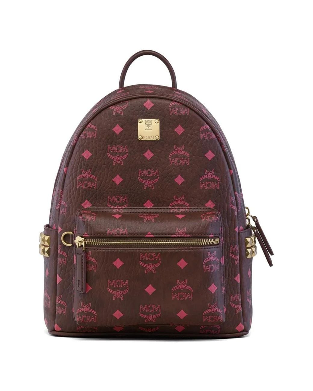 MCM Red Stark Visetos Backpack for men