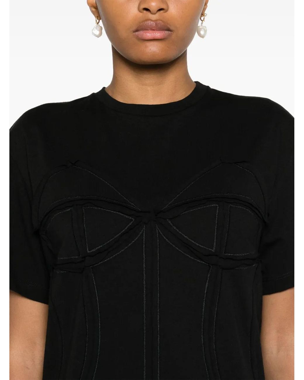 Murmur Black Deconstructed T-Shirt