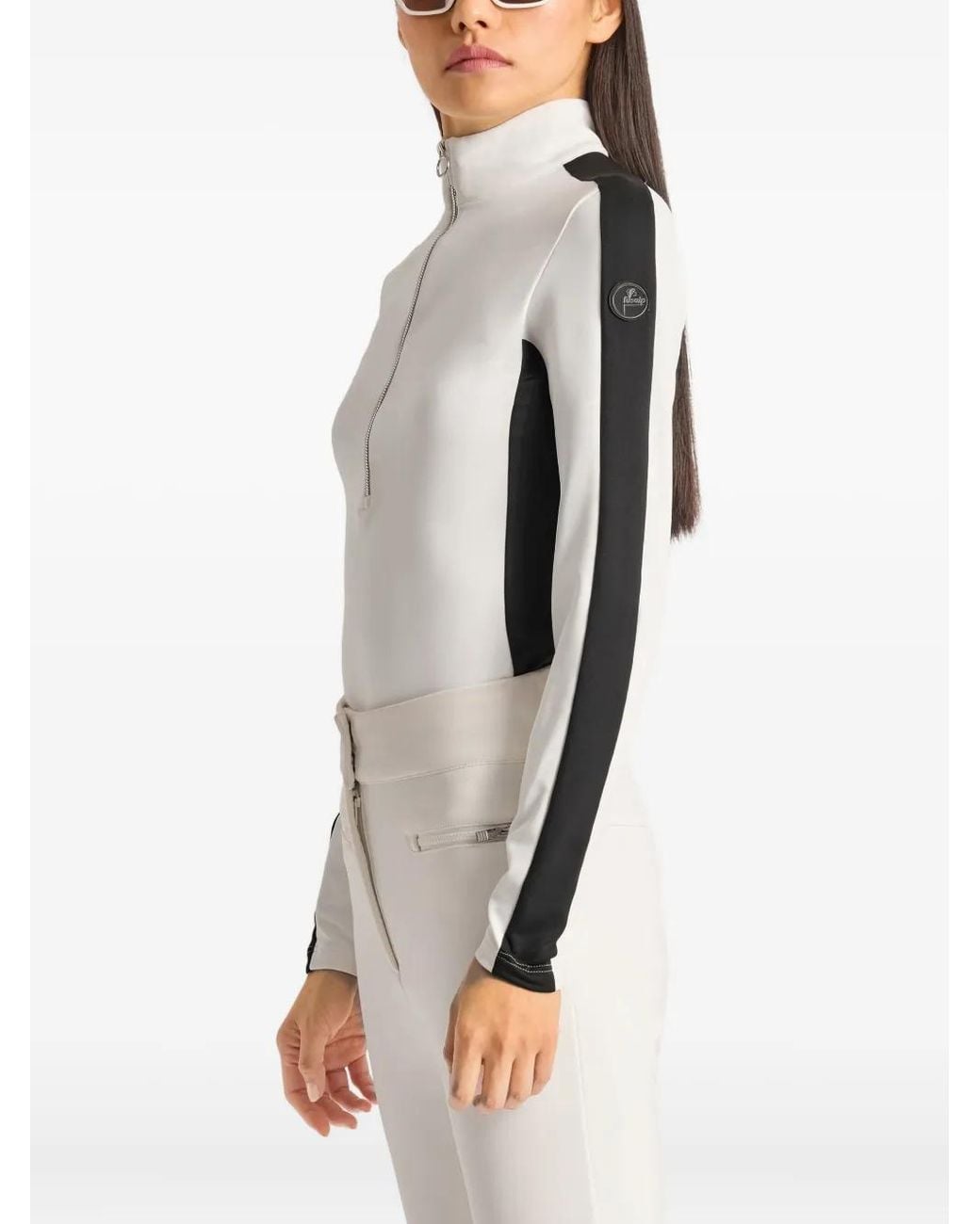 Fusalp White Half-Zip Panelled Ski Top