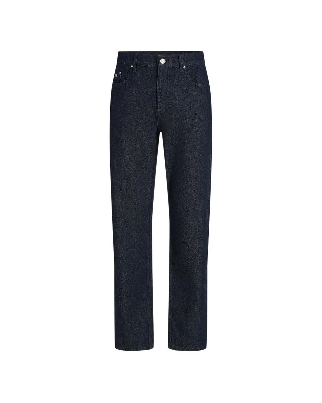 Karl Lagerfeld Blue Logo-Plaque Jeans for men