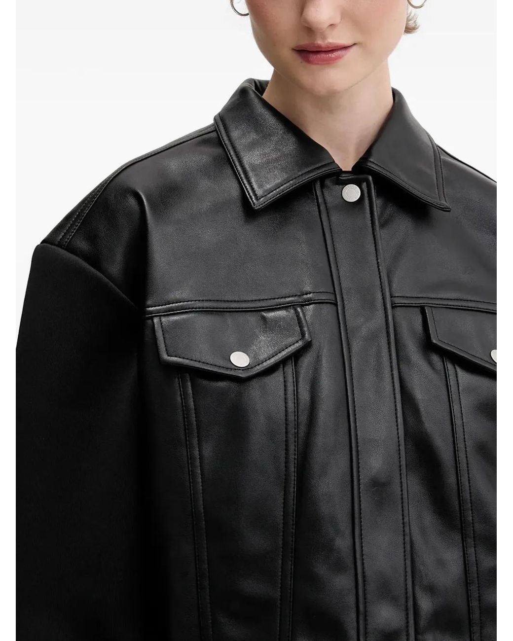 Karl Lagerfeld Black Pockets Panelled Jacket