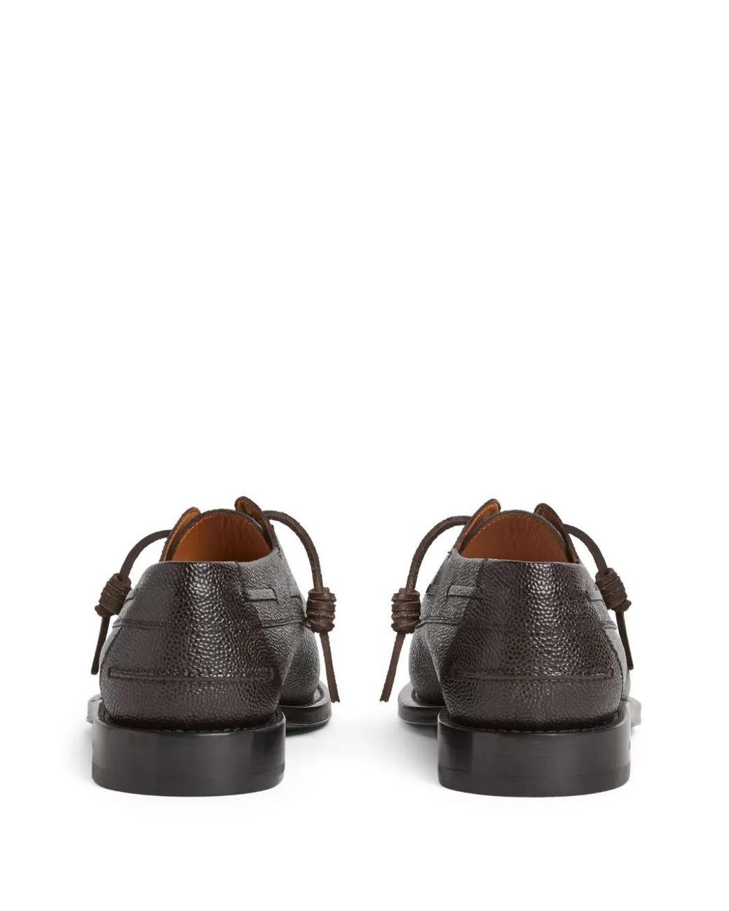 DSquared² Brown Grainy-Texture Boat Shoes for men