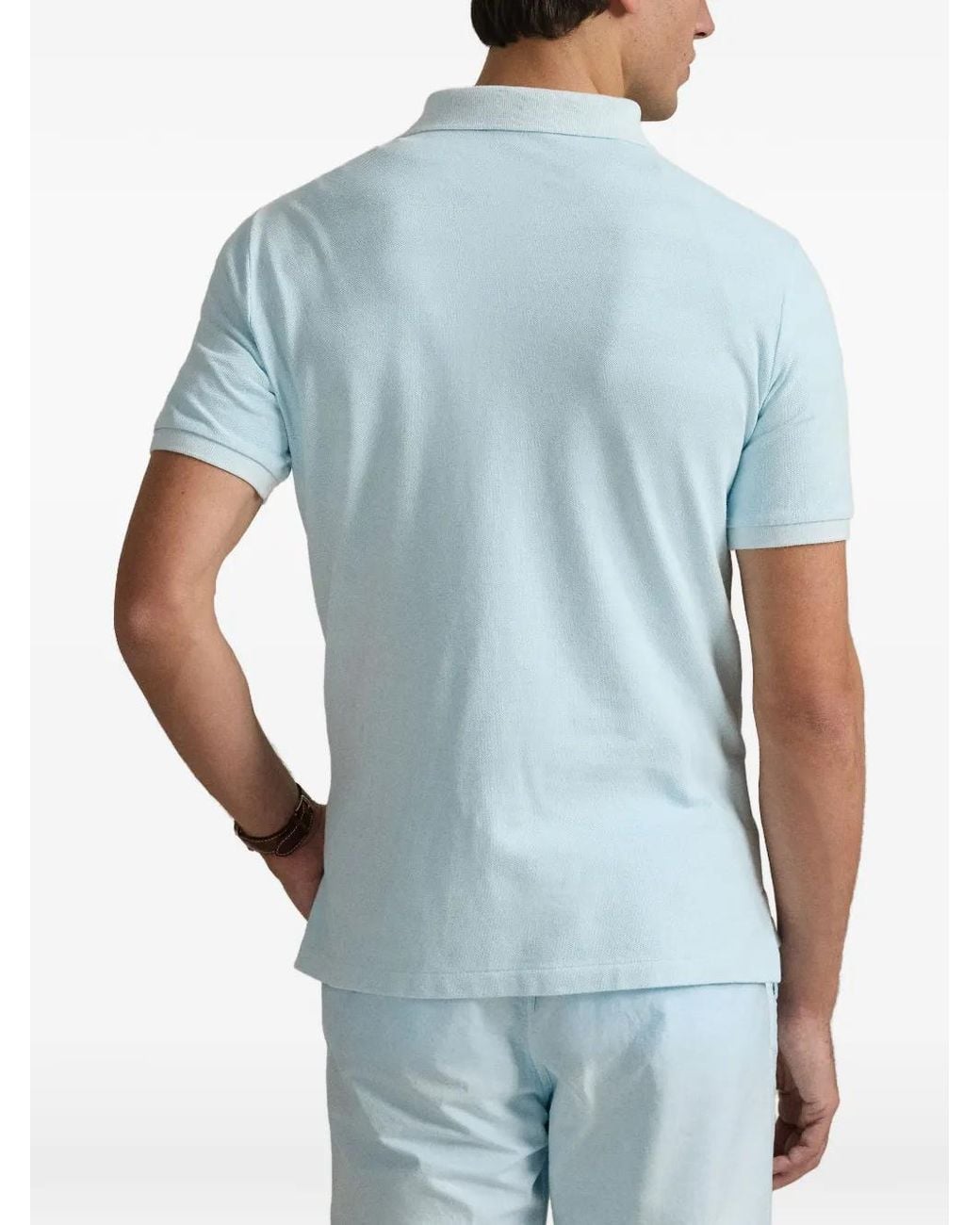 Polo Ralph Lauren Blue Logo-Embroidered Polo Shirt for men