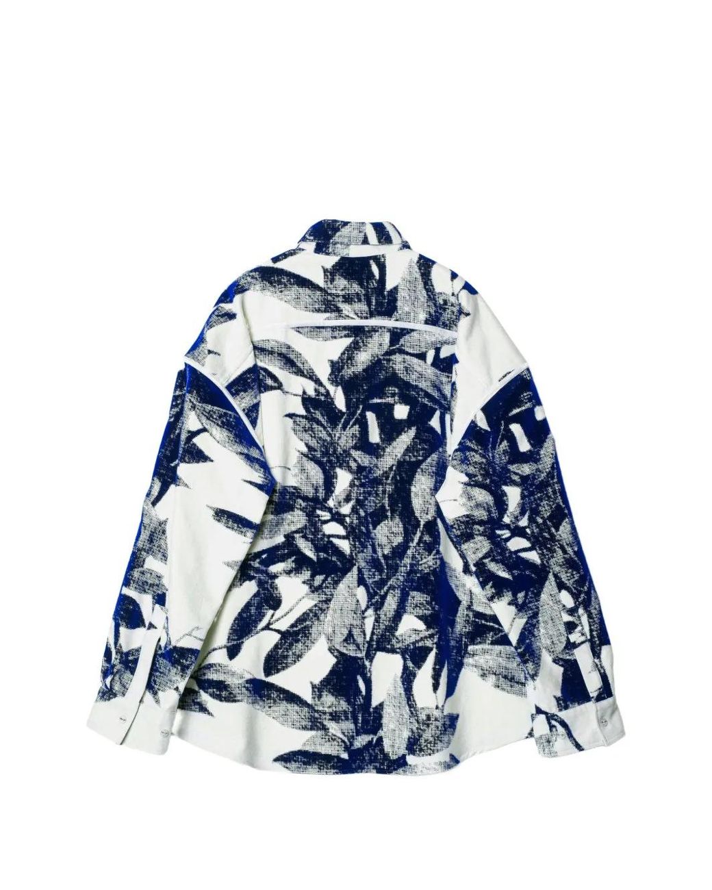 Yoshio Kubo Blue Chemise À Imprimé Floqué for men