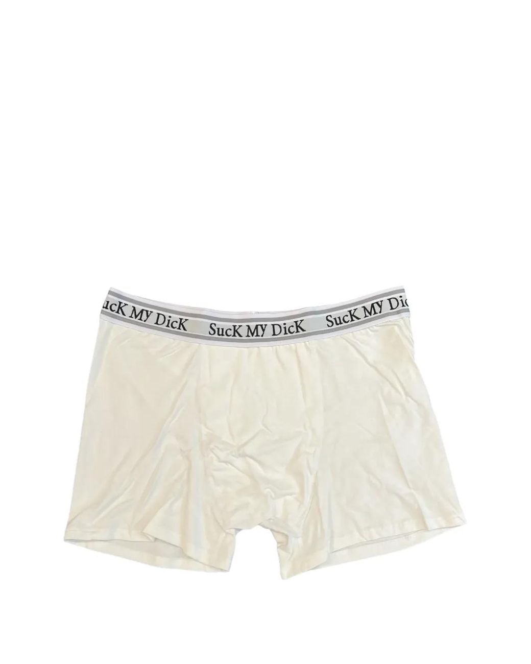 THUG CLUB White Suck My Dick Logo-Waistband Boxer Briefs for men