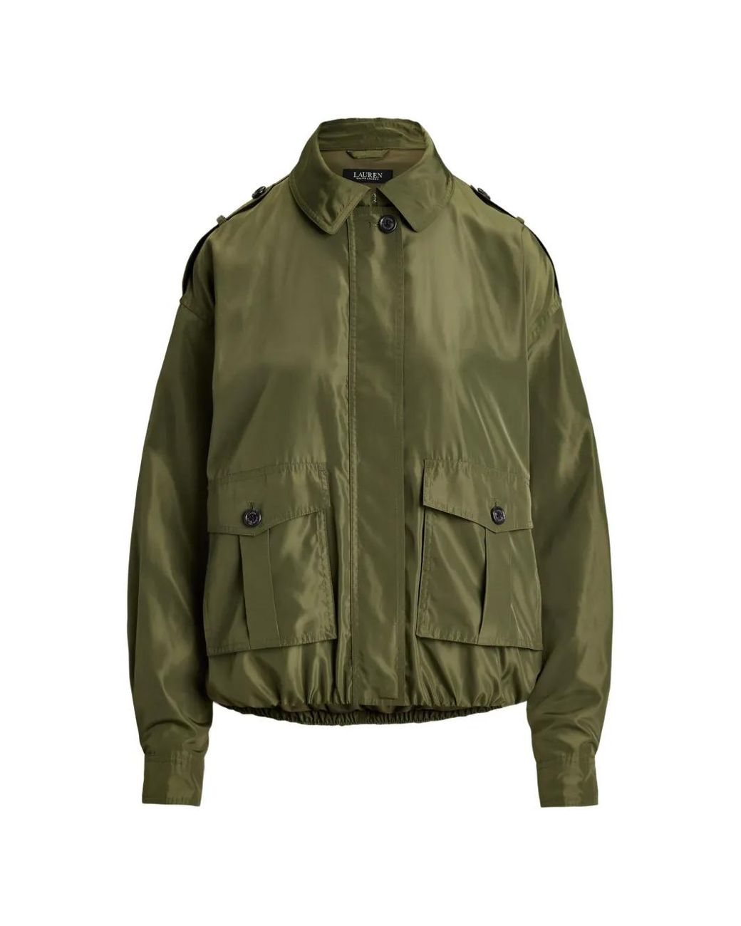 Ralph Lauren Green Utility-Pockets Epaulette Jacket