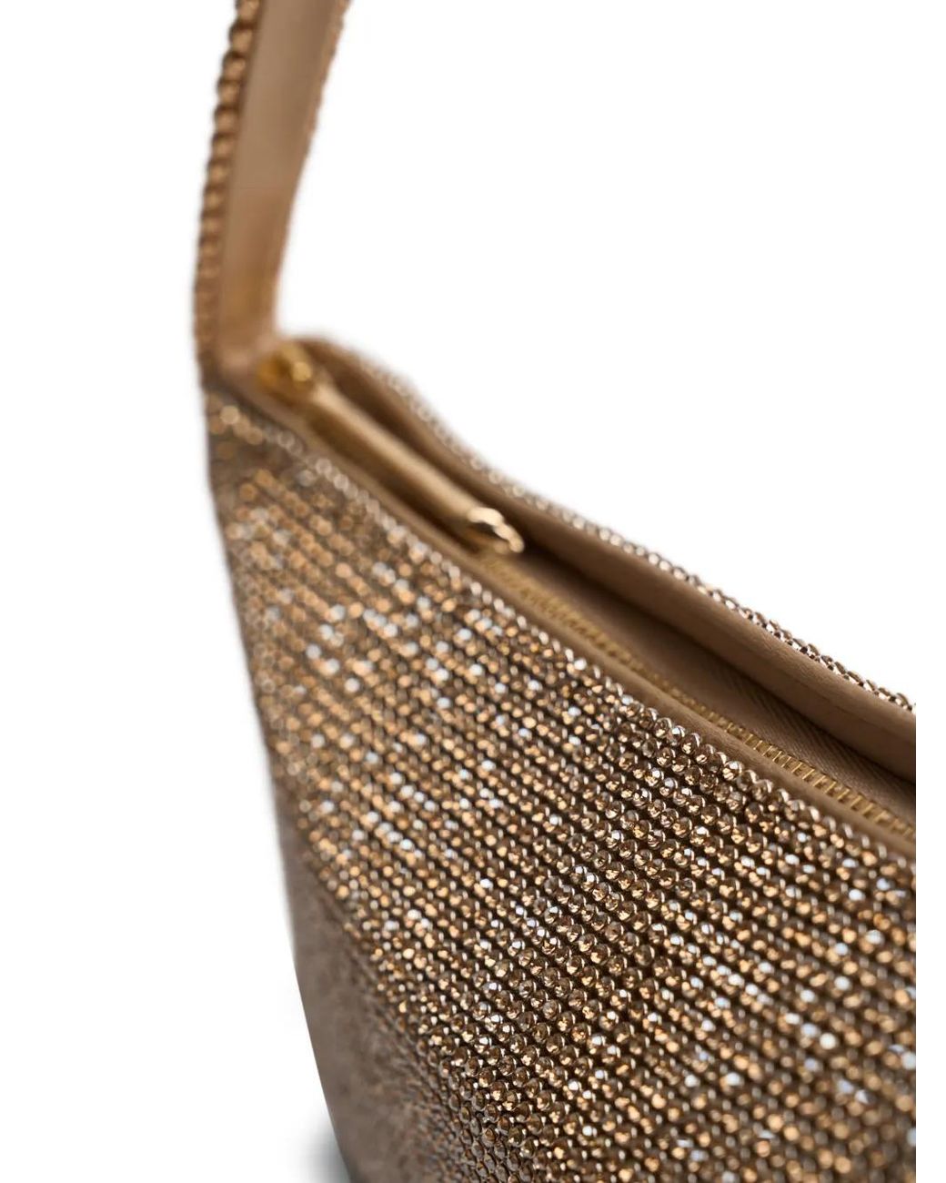 Benedetta Bruzziches Brown Rhinestone Shoulder Bag