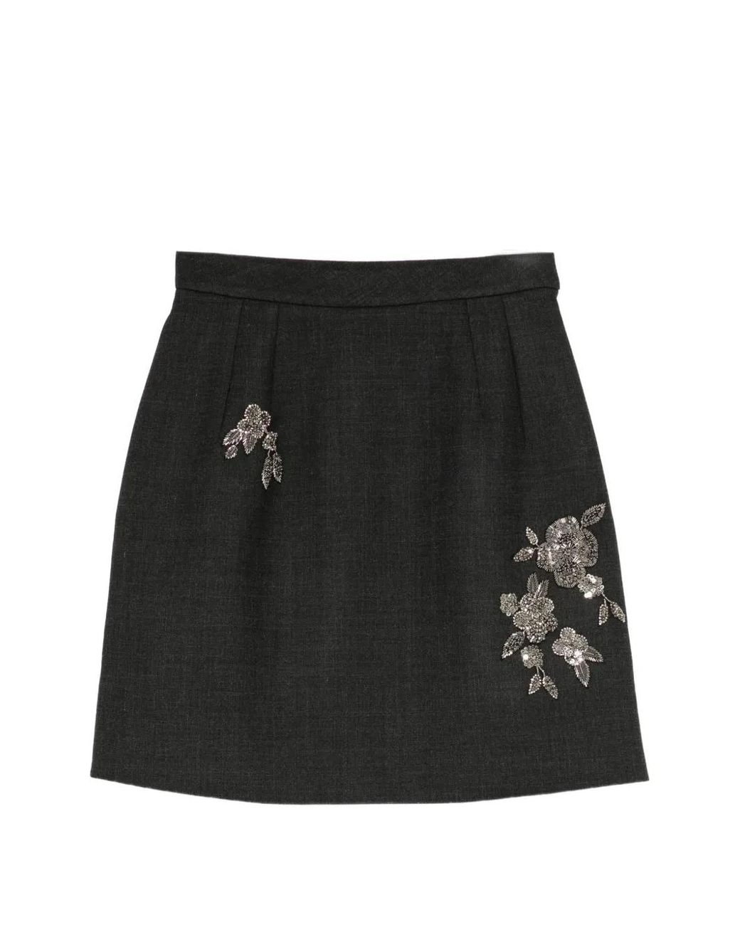 Dice Kayek Black Jupe À Ornements En Cristal