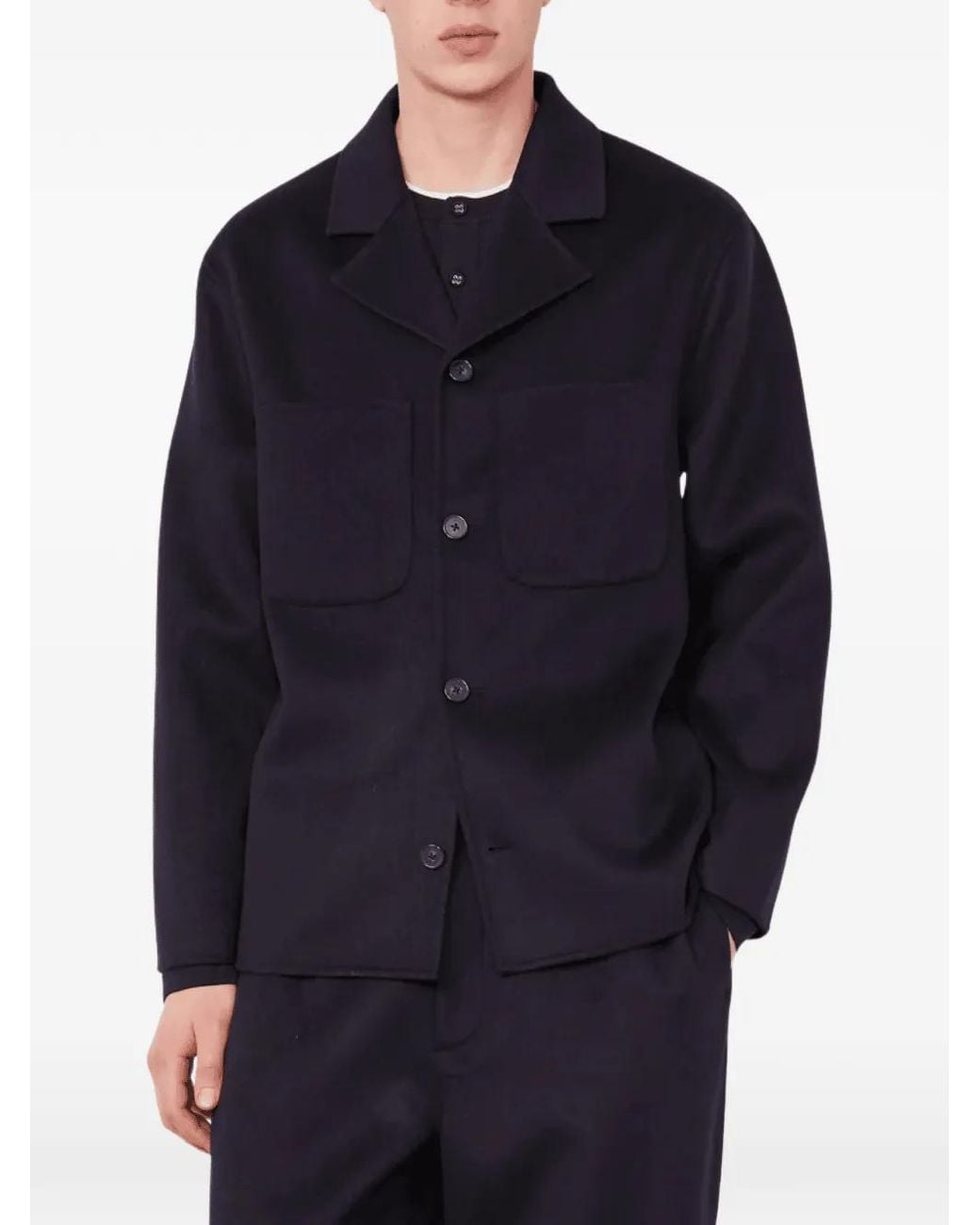 Officine Generale Blue Hayri Patch-Pocket Jacket for men