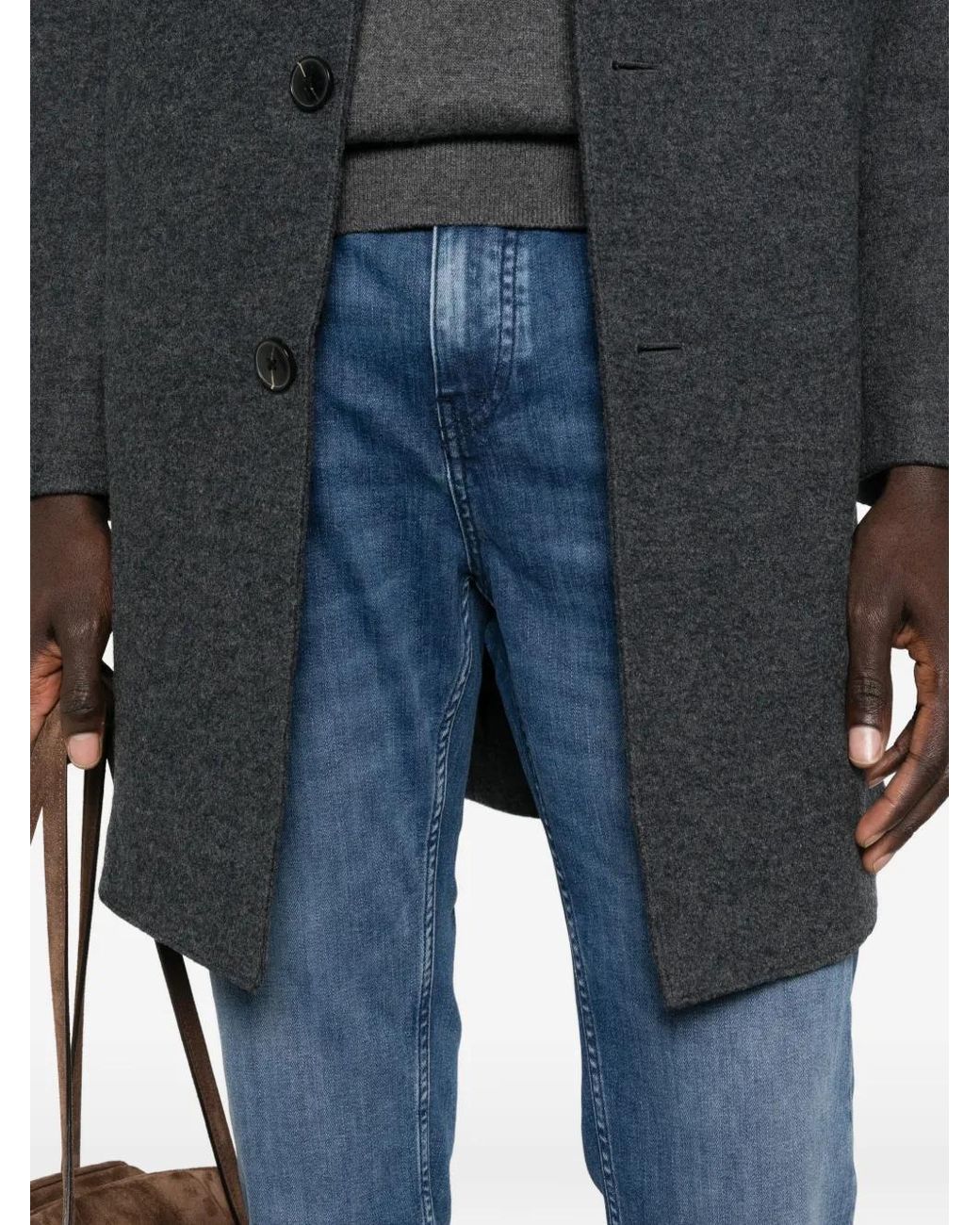 Boss Blue Zip Jeans for men