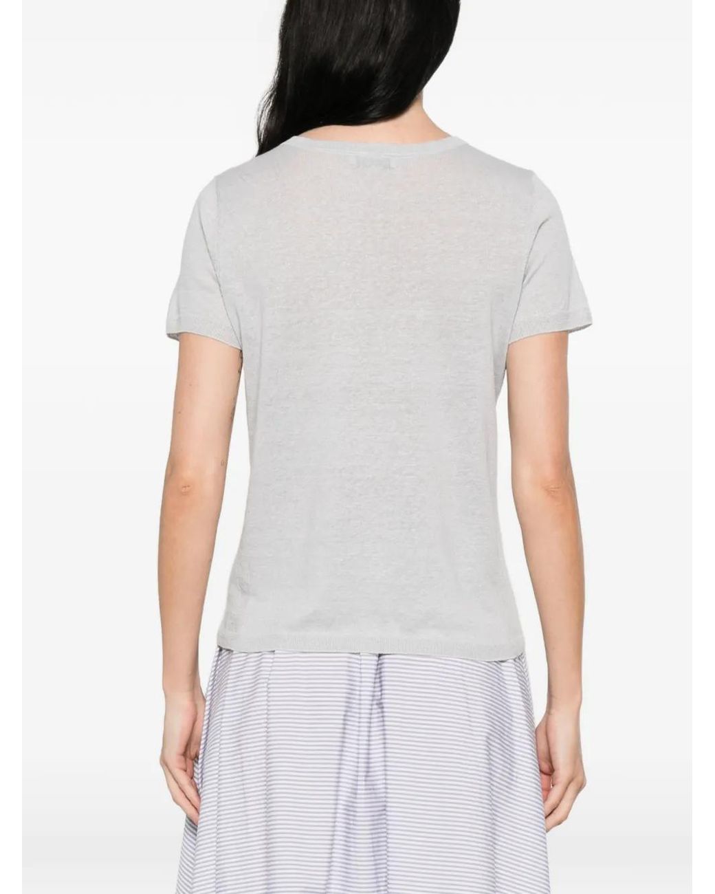 Base London White Button Short-Sleeve T-Shirt