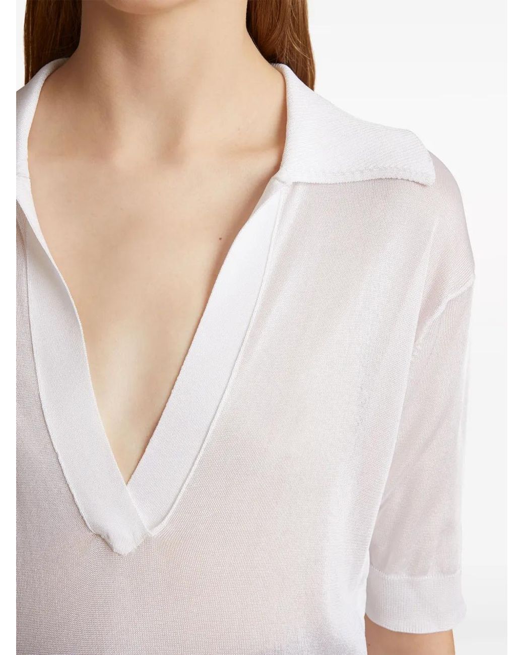 Khaite White Viscose Top