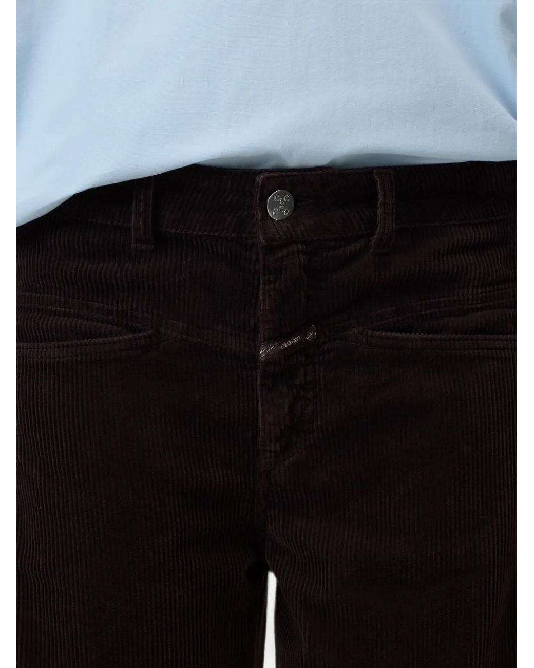 Closed Black Tori-X Corduroy Straight-Leg Trousers