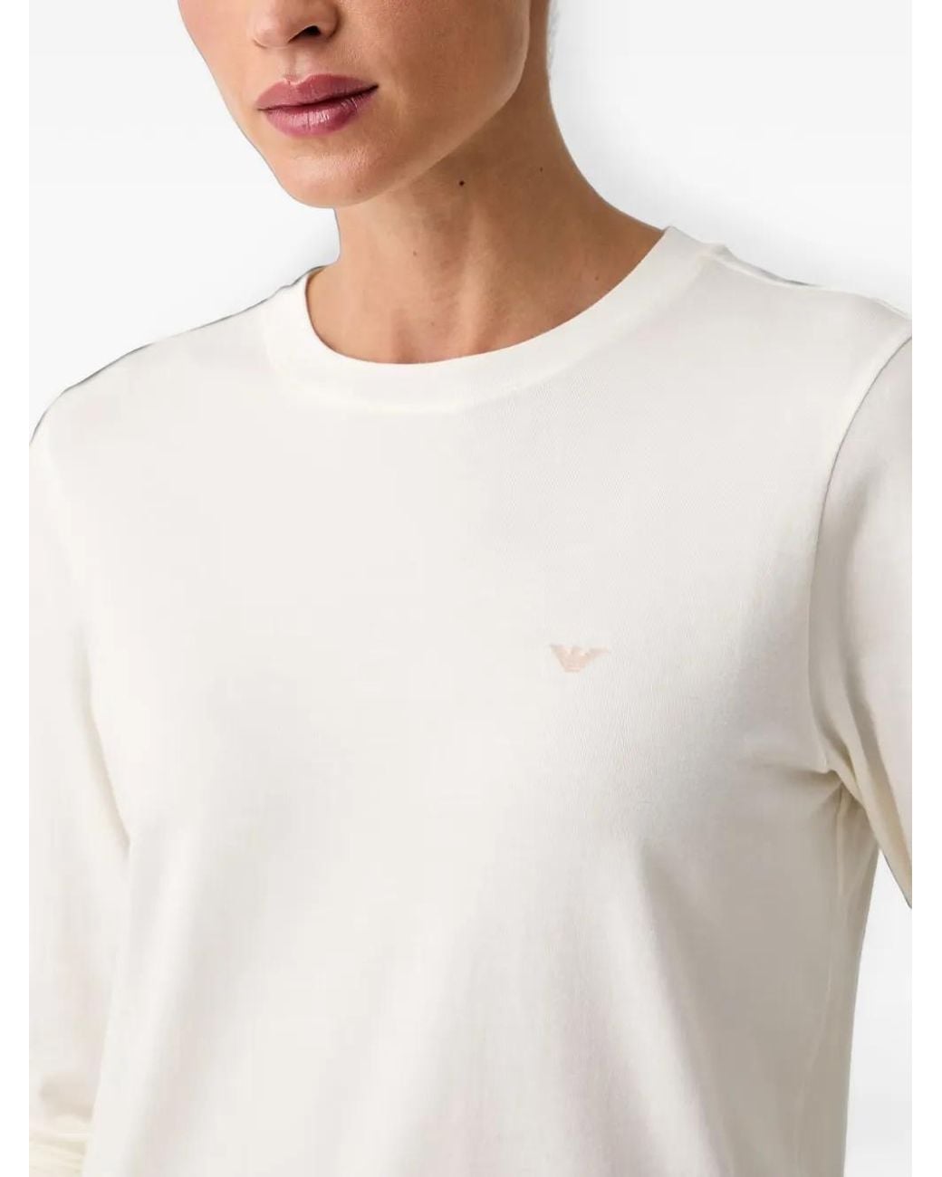 Emporio Armani White Long-Sleeve T-Shirt