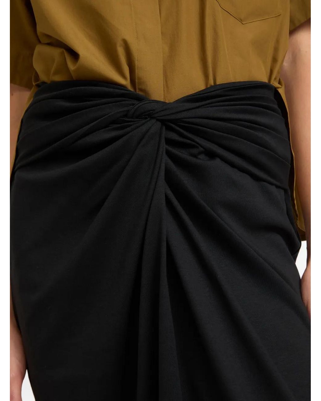 Yves Salomon Blue Draped Skirt