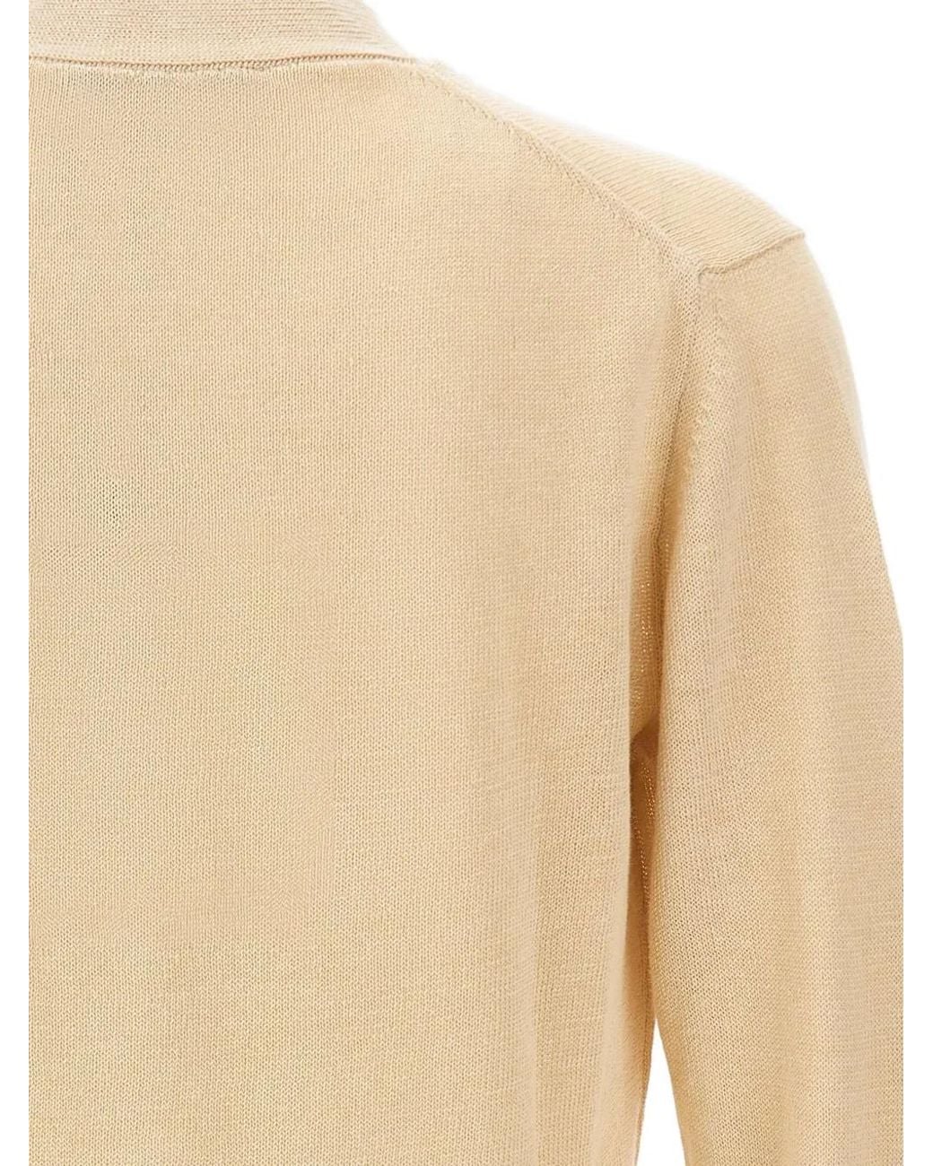 FILIPPO DE LAURENTIIS White V-Neck Button-Up Cardigan for men