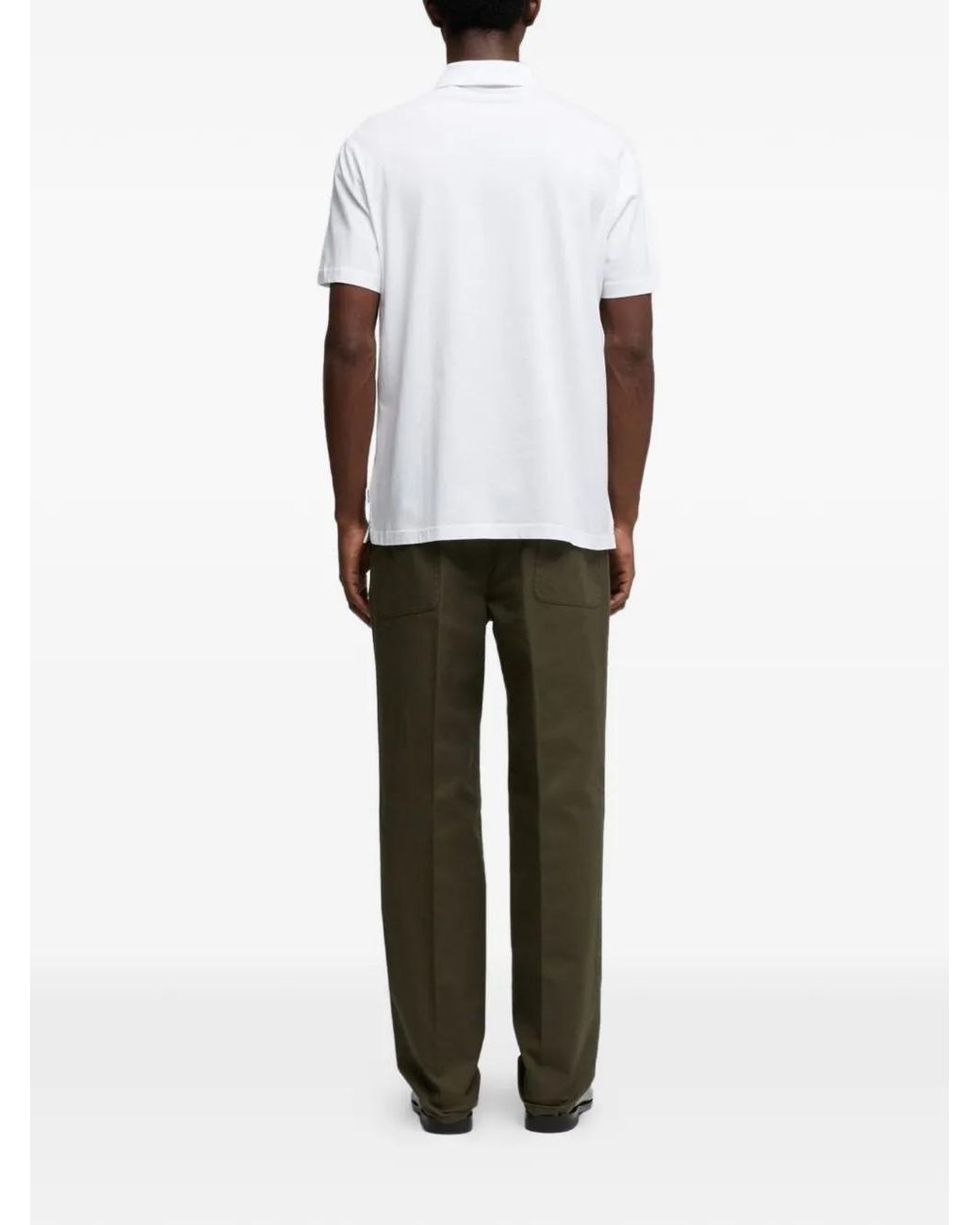 Aspesi White Buttoned Polo Shirt for men