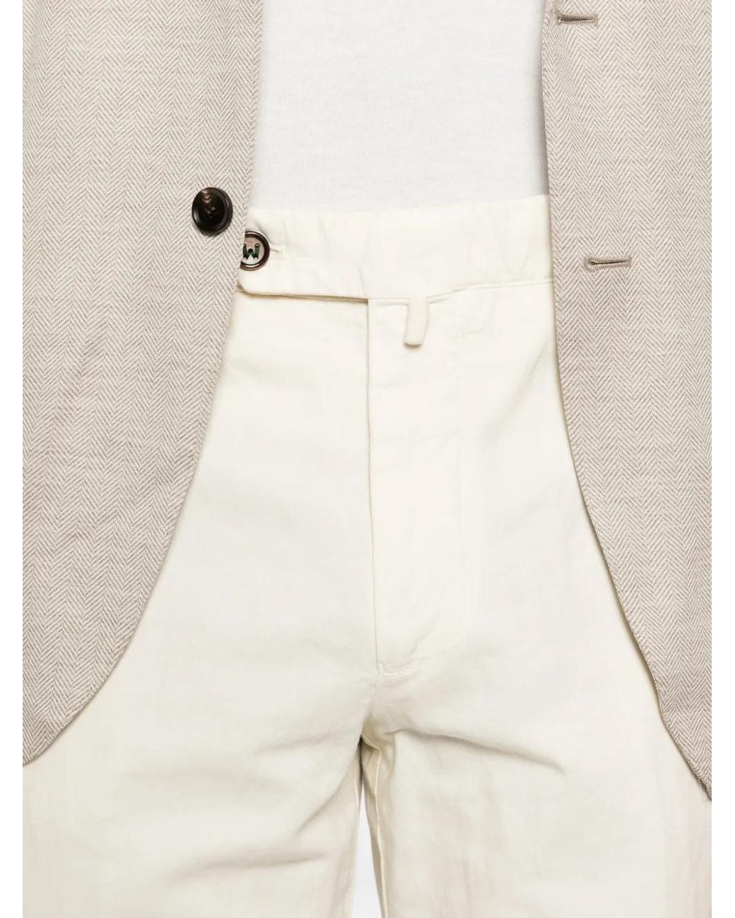 Pantalones Con Botones Berwich de hombre de color White